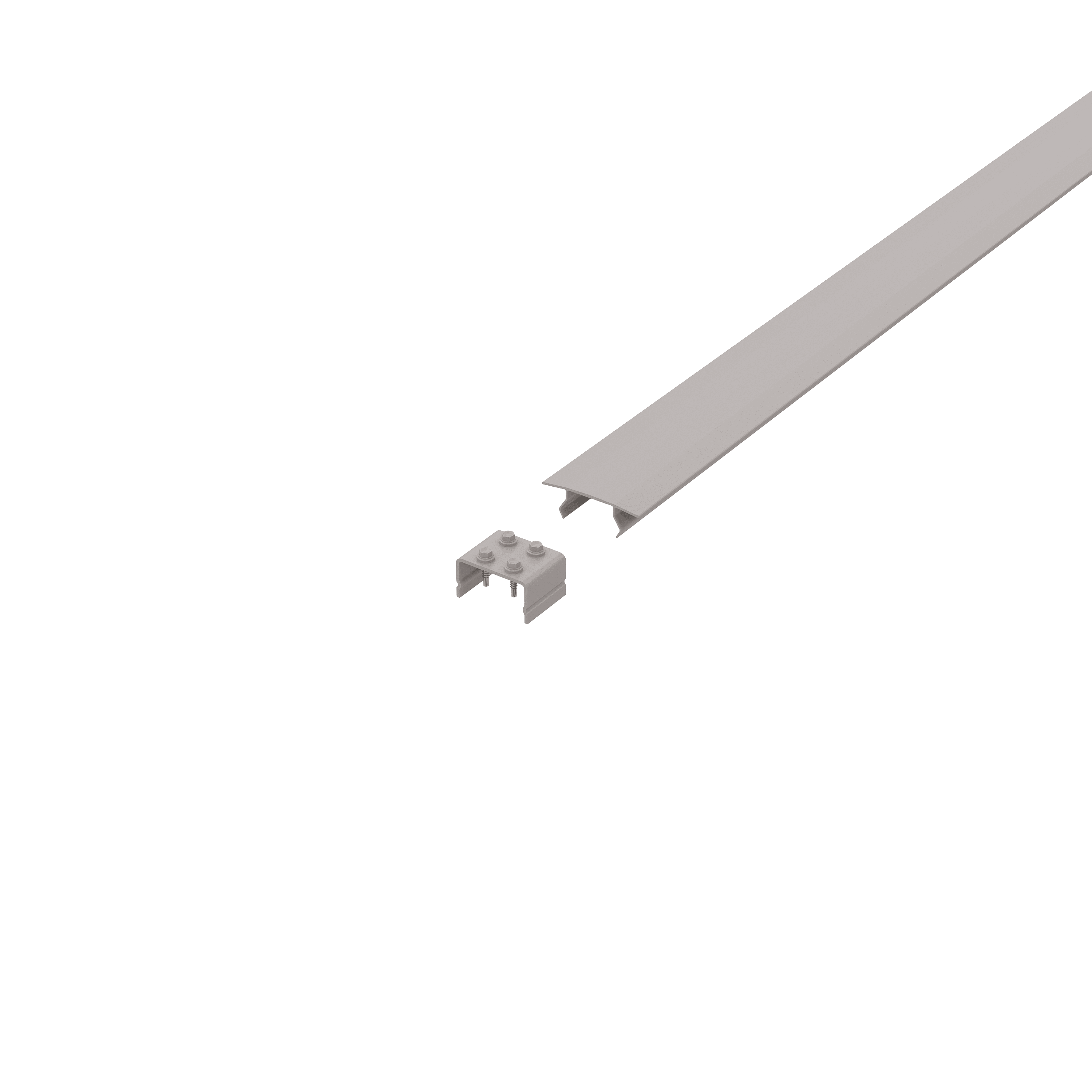 Orion verbindingsset - 300 cm -  Voor 3 meter zijkant - Kiezelgrijs