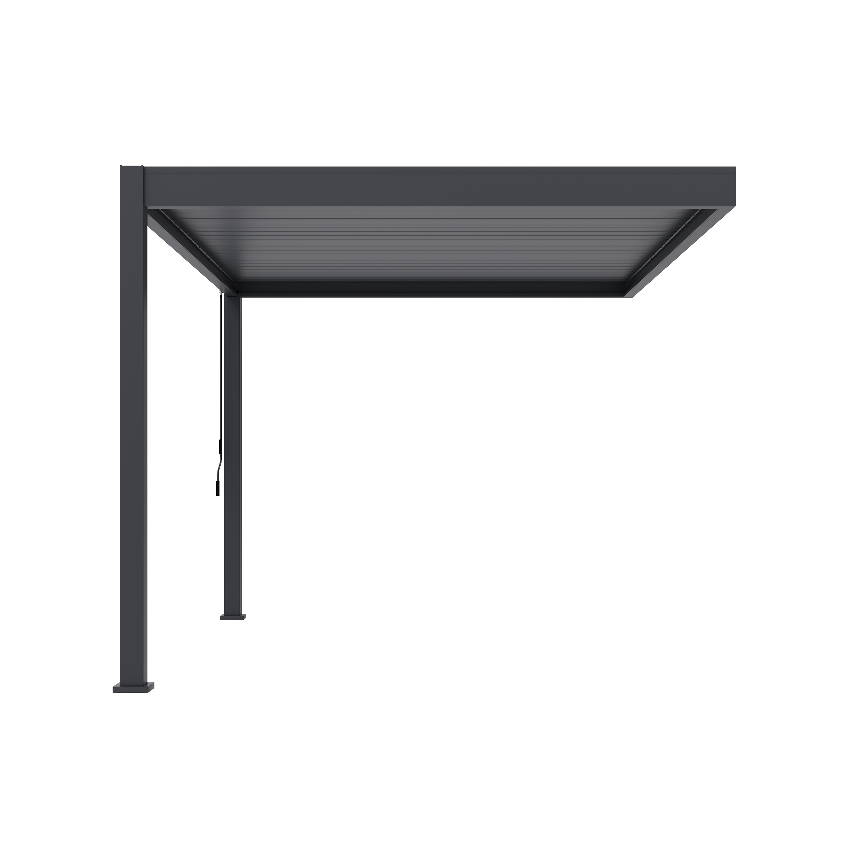 Orion Deluxe overkapping - Muurbevestiging - 300x400 cm - Antraciet