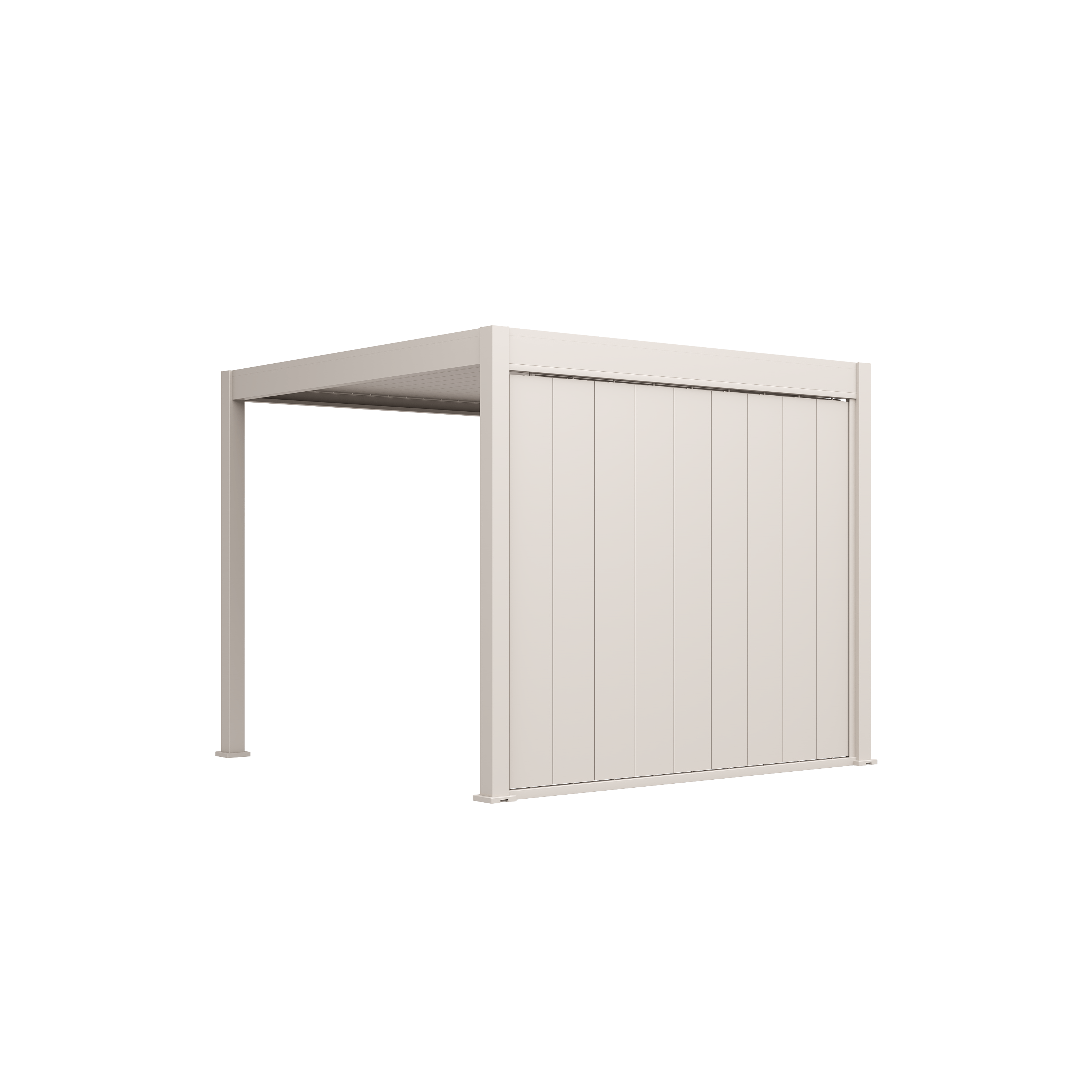 Orion shutterwand - Kantelbaar - Verticaal - Voor 3 meter zijkant - Kiezelgrijs