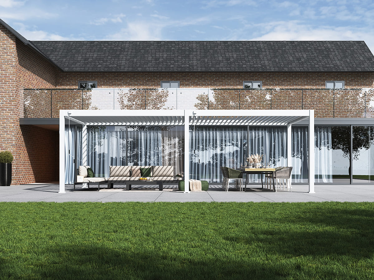 Orion Premium overkapping - 400x800 cm - Wit