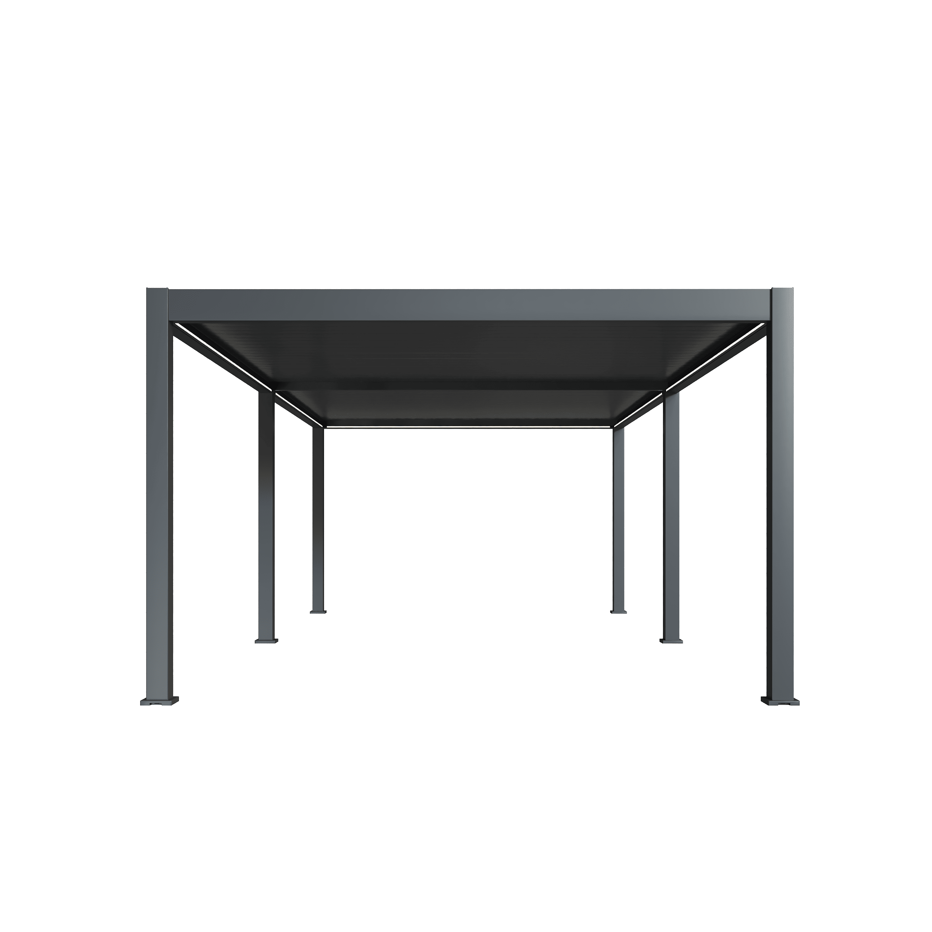 Orion Premium overkapping - E-LED - 400x800 cm - Antraciet - met elektrisch lamellendak en LED 