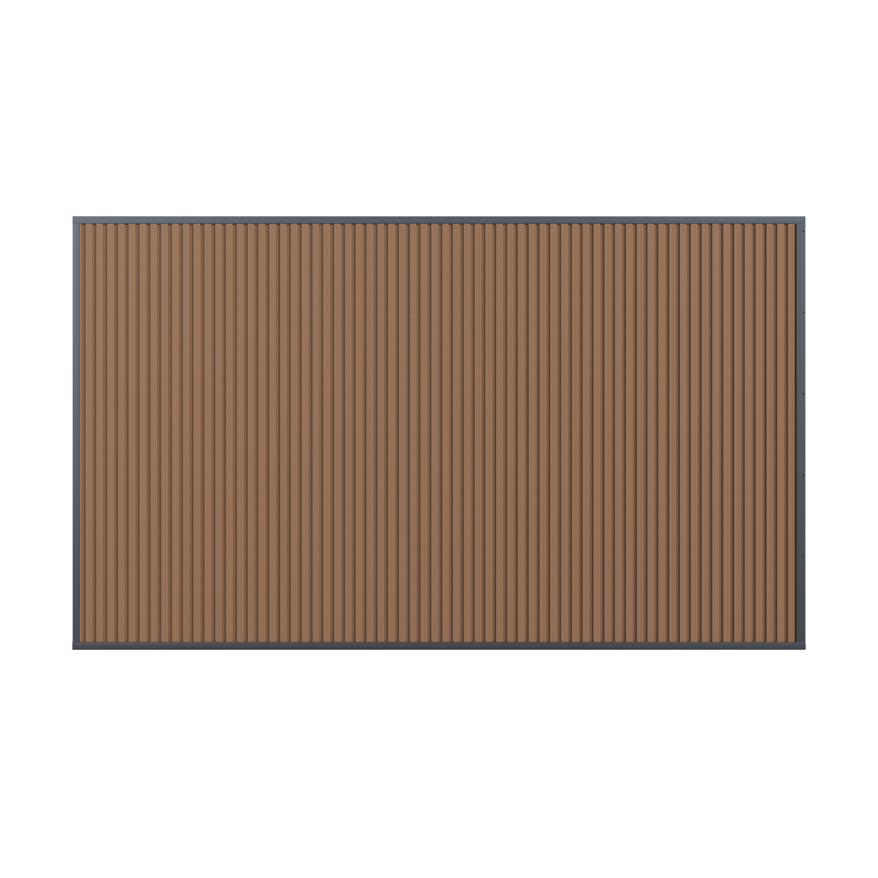 Orion composietwand - 400x236 cm - Voor 4 meter zijkant - Antraciet/Teak