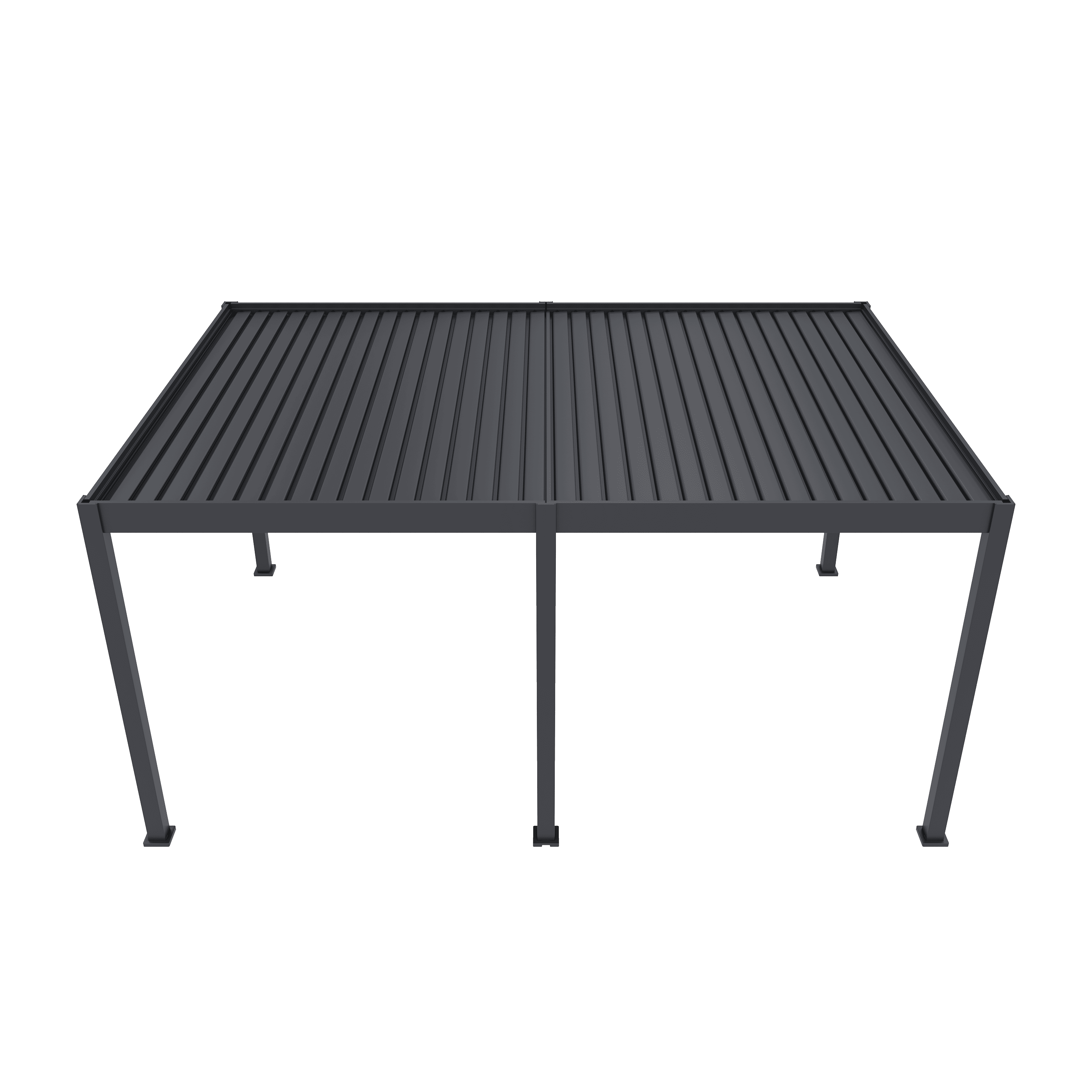 Orion Deluxe overkapping - E-LED - 360x530 cm - Antraciet - met elektrisch lamellendak en LED 