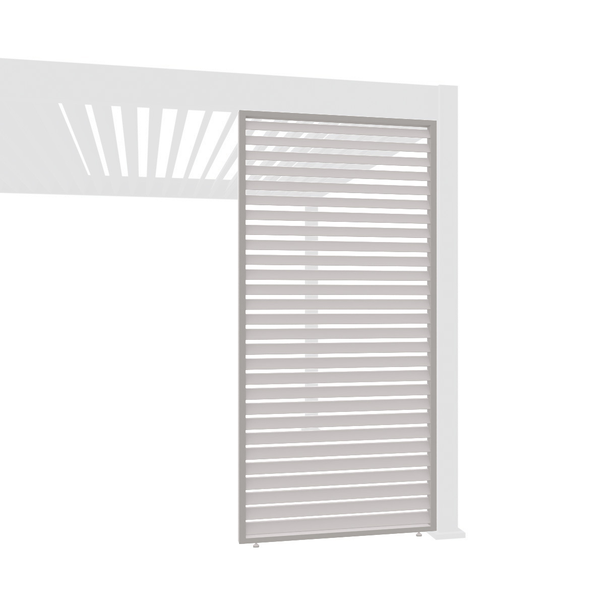 Orion shutterpaneel - Vast - Horizontaal - 113 cm - Voor 3,6 meter zijkant - Kiezelgrijs