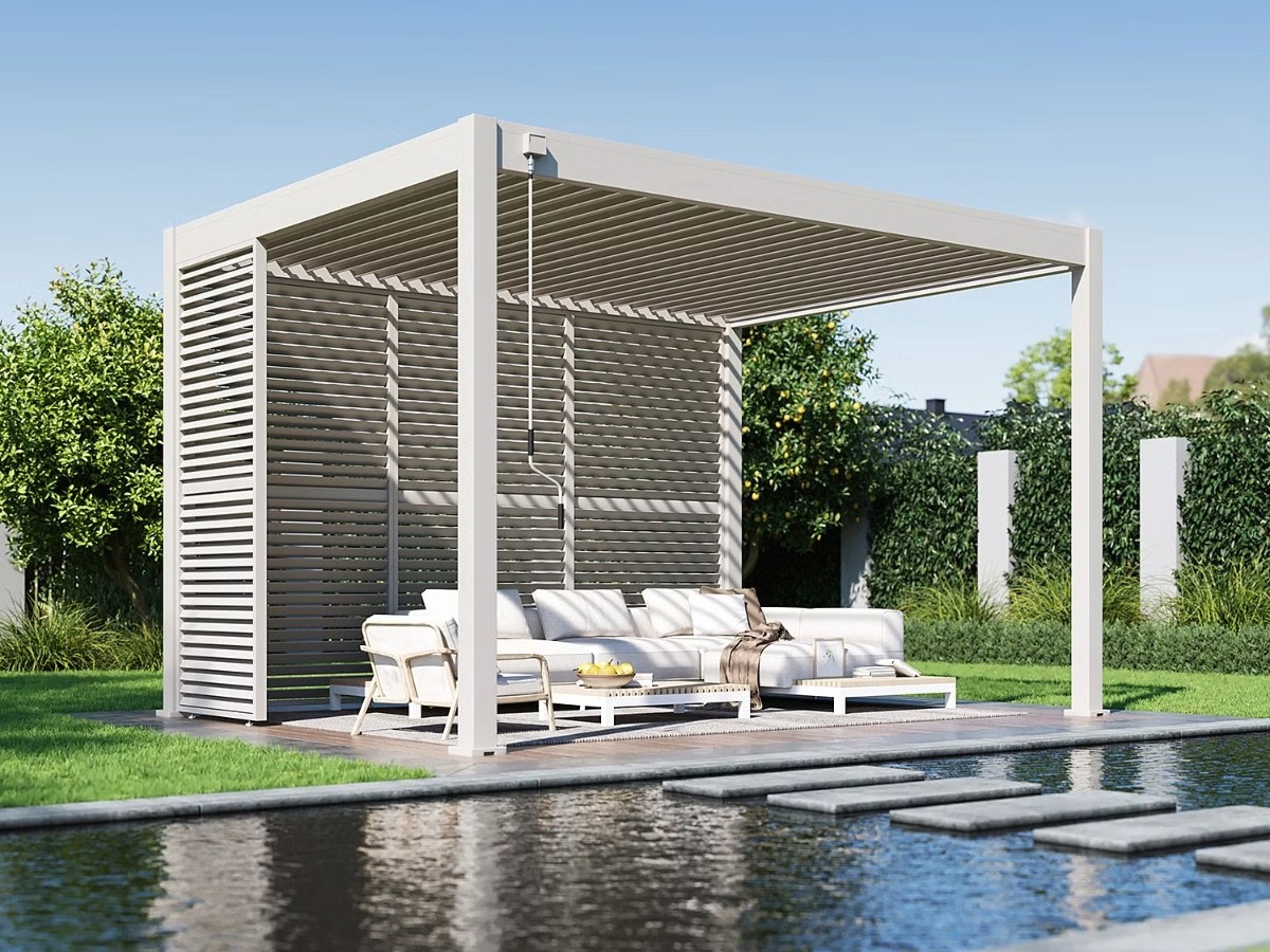 Orion shutterpaneel - Kantelbaar - Horizontaal - 113 cm - Voor 3,6 meter zijkant - Kiezelgrijs