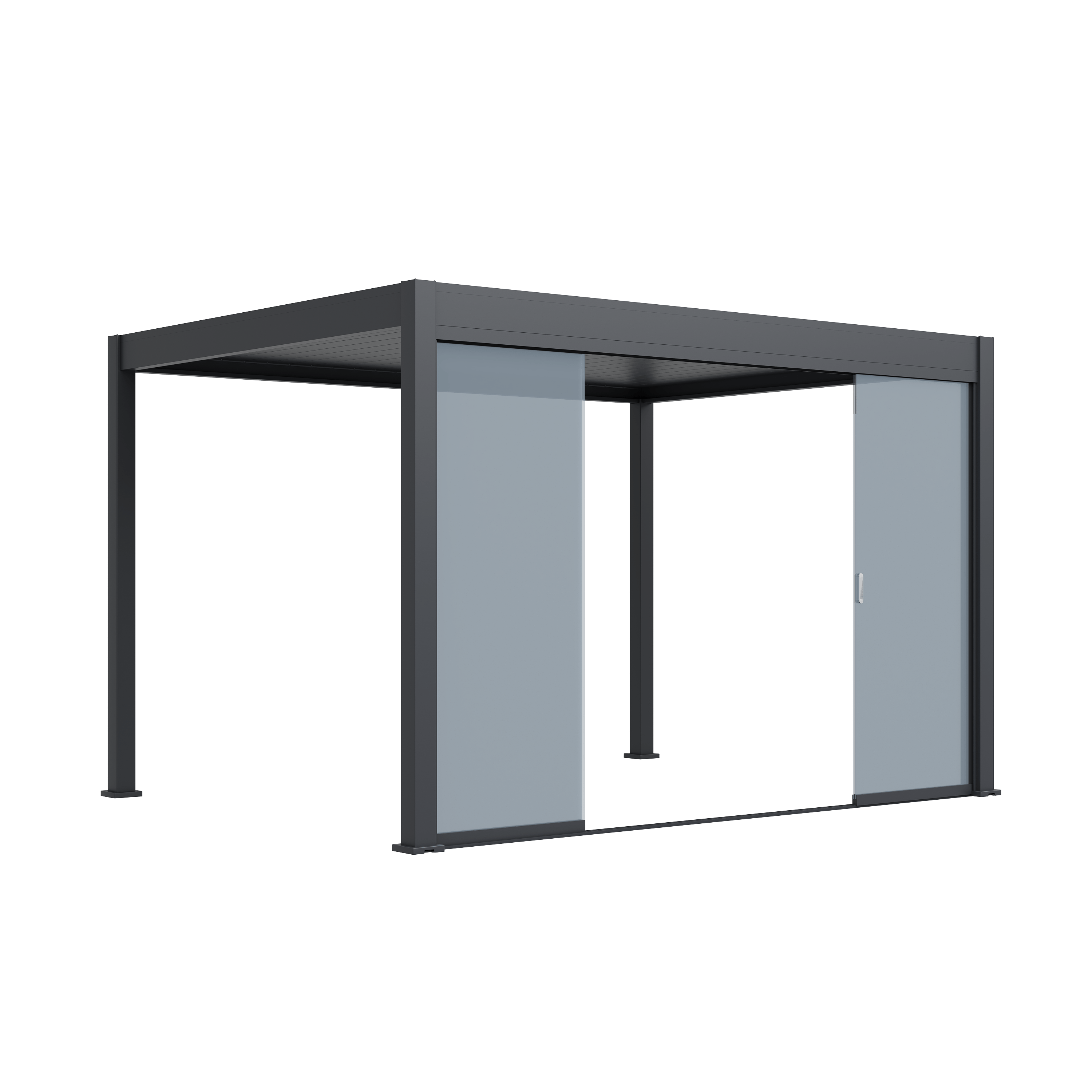 Orion glaswand - Verschuifbaar - 400x236 cm - Voor 4 meter zijkant - Antraciet