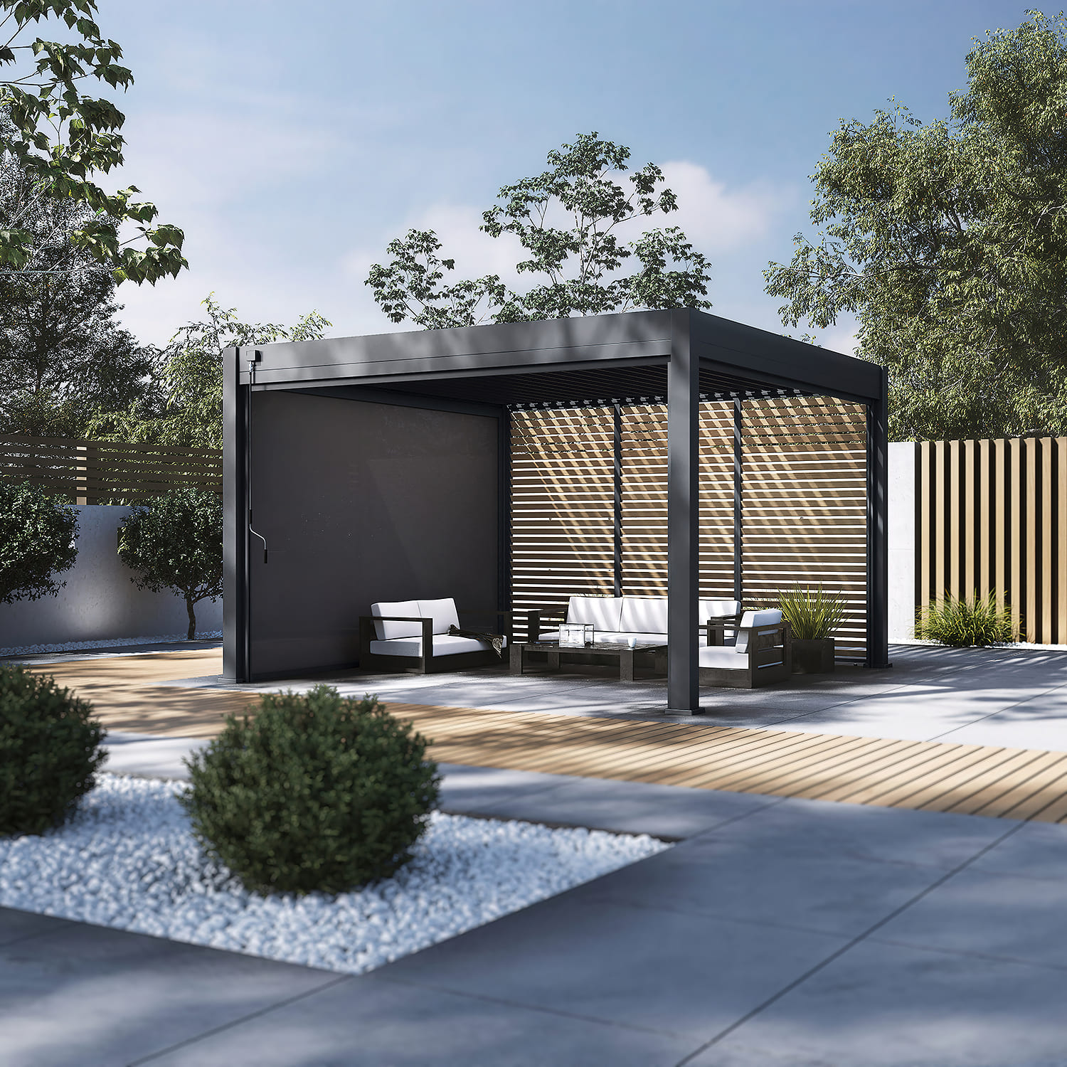 Orion Premium overkapping - 400x400 cm - Antraciet