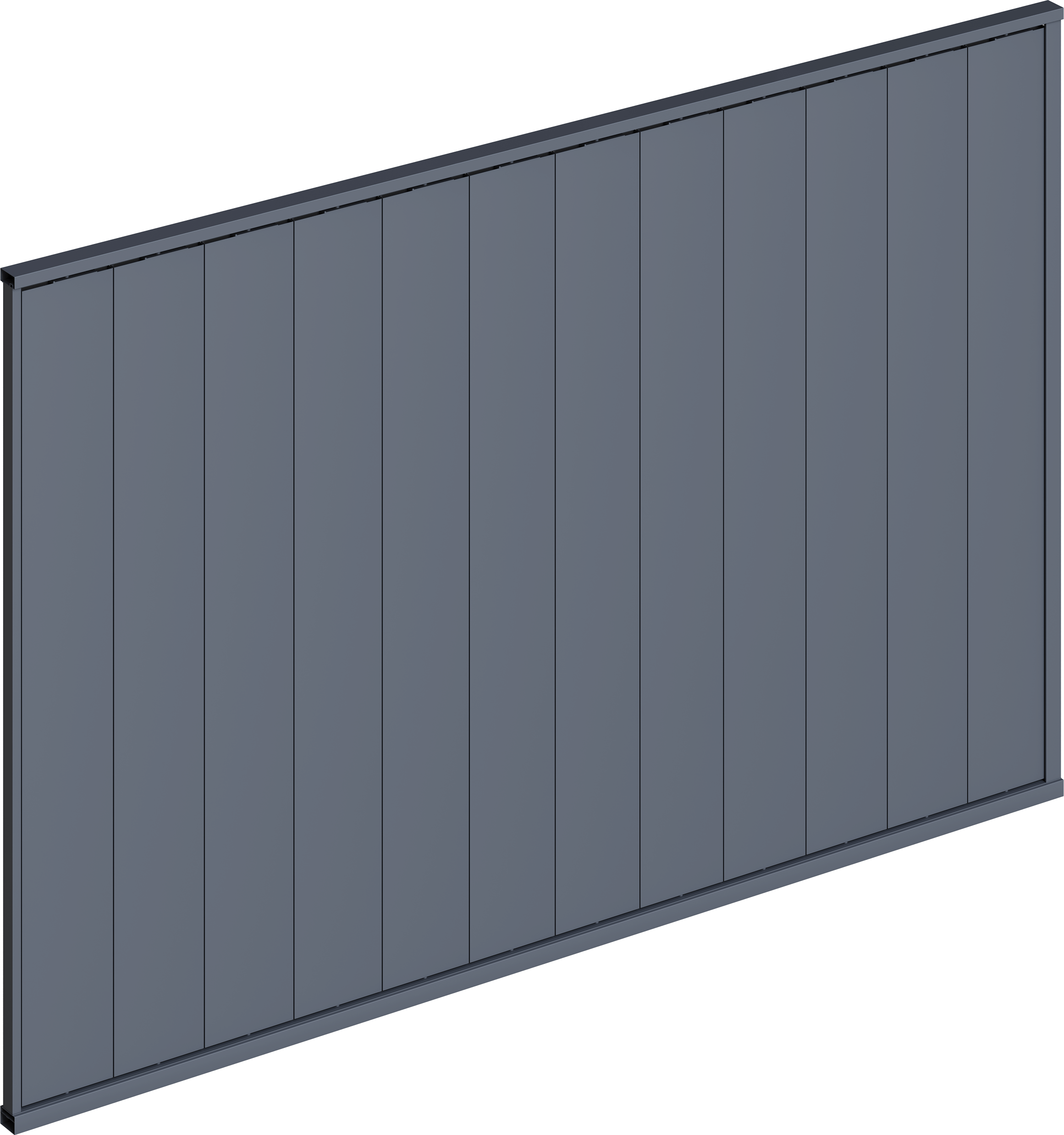 Orion shutterwand - Kantelbaar - Verticaal - Voor 4 meter zijkant - Antraciet