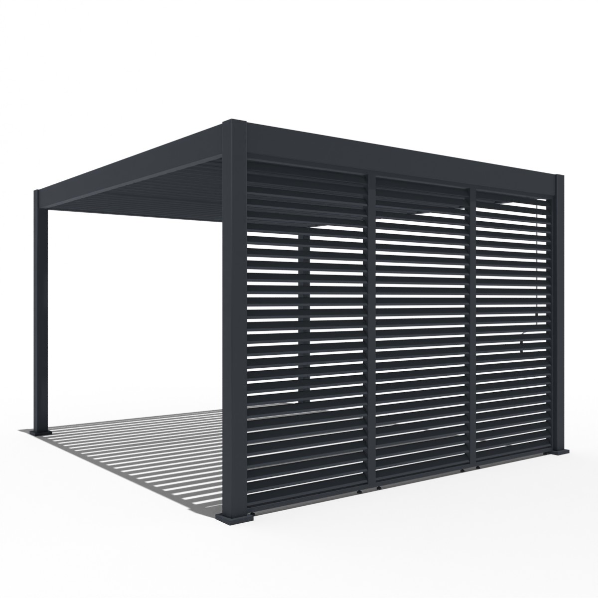 Orion shutterpaneel - Kantelbaar - Horizontaal - 93 cm - Voor 3 meter zijkant - Antraciet