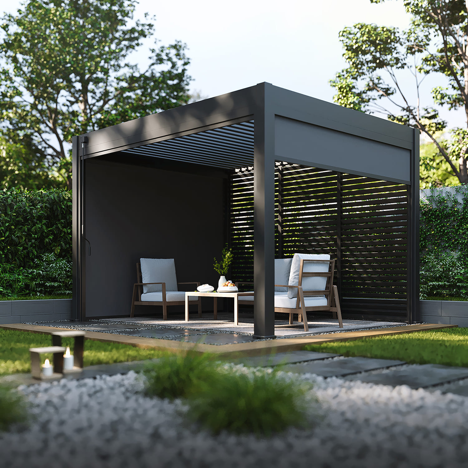 Orion Comfort overkapping - 300x360 cm - Antraciet