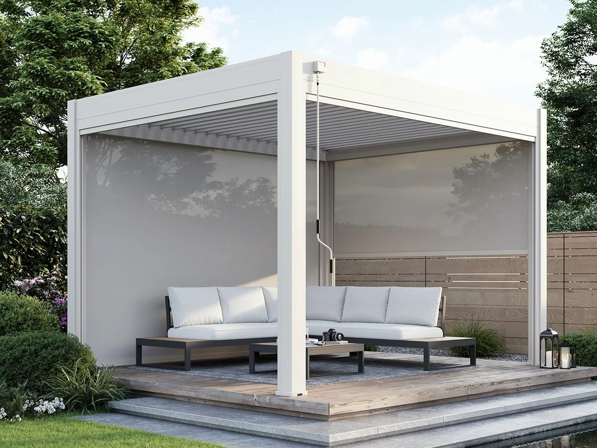 Orion windscherm - 400 cm - Kiezelgrijs