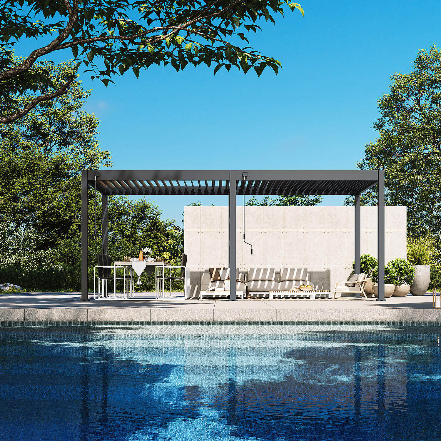 Orion Deluxe overkapping - 300x600 cm - Antraciet