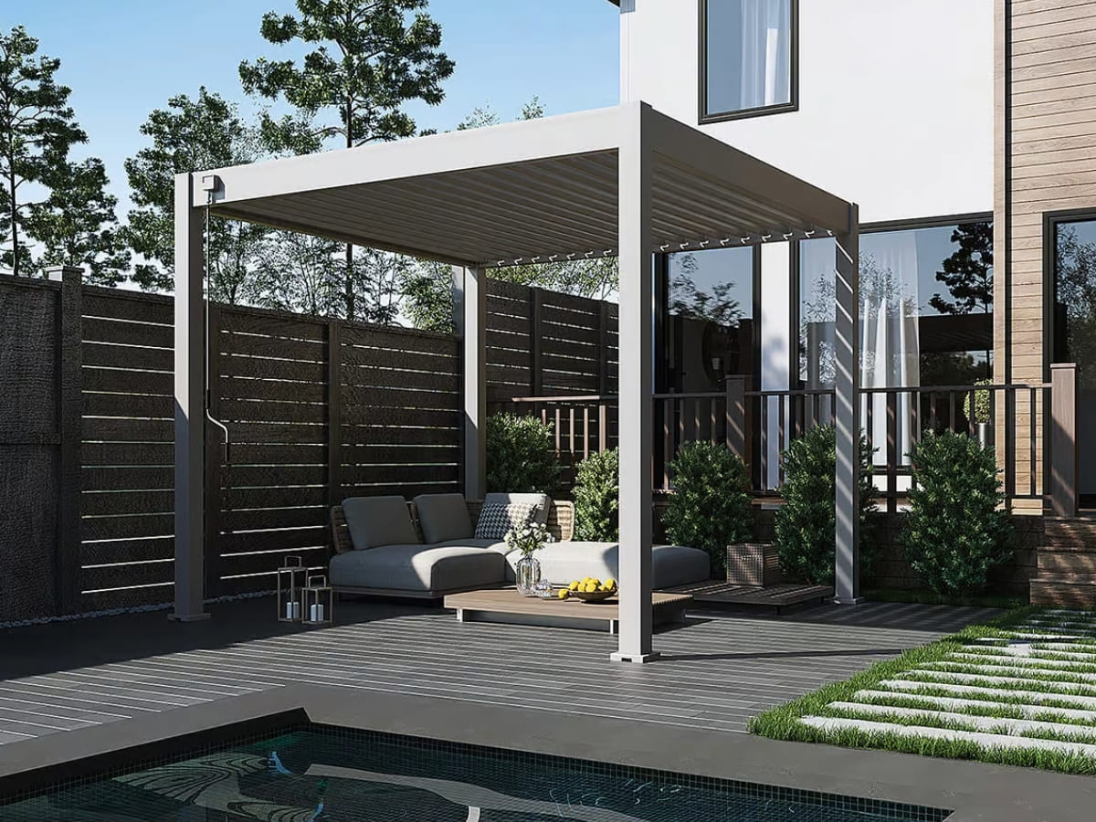 Orion Comfort overkapping - 300x300 cm - Kiezelgrijs