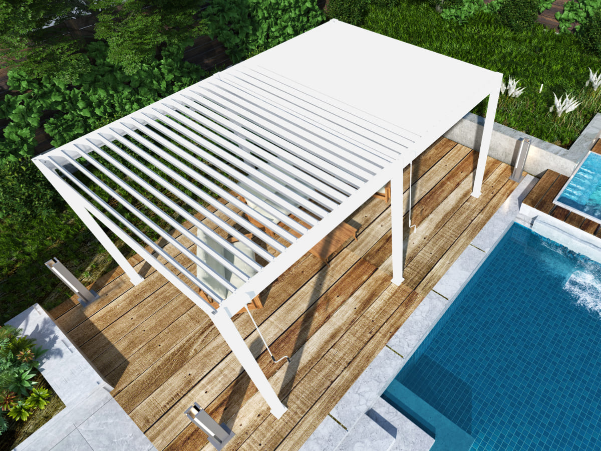 Orion Deluxe overkapping - 360x530 cm - Wit