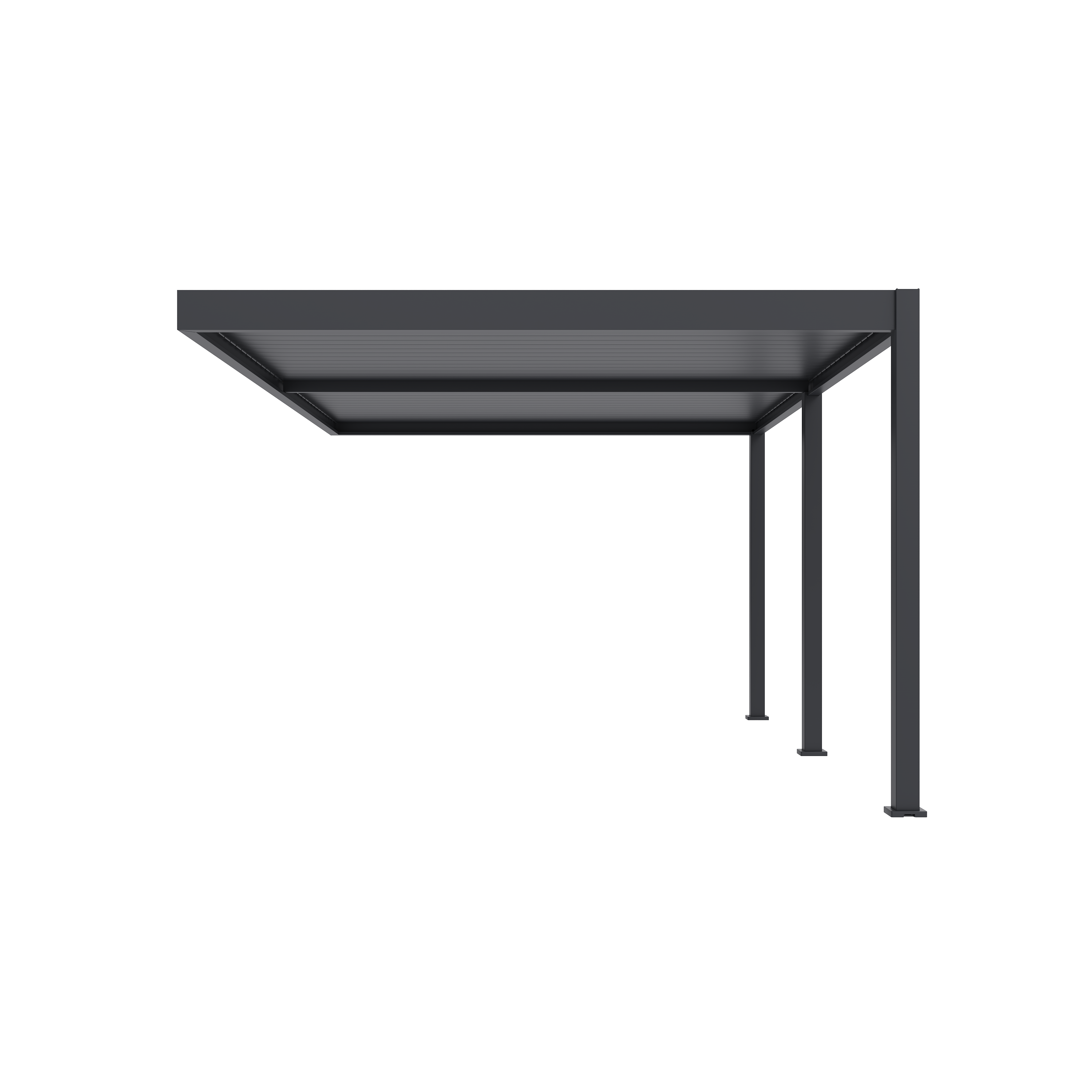 Orion Deluxe overkapping - Muurbevestiging - 360x530 cm - Antraciet