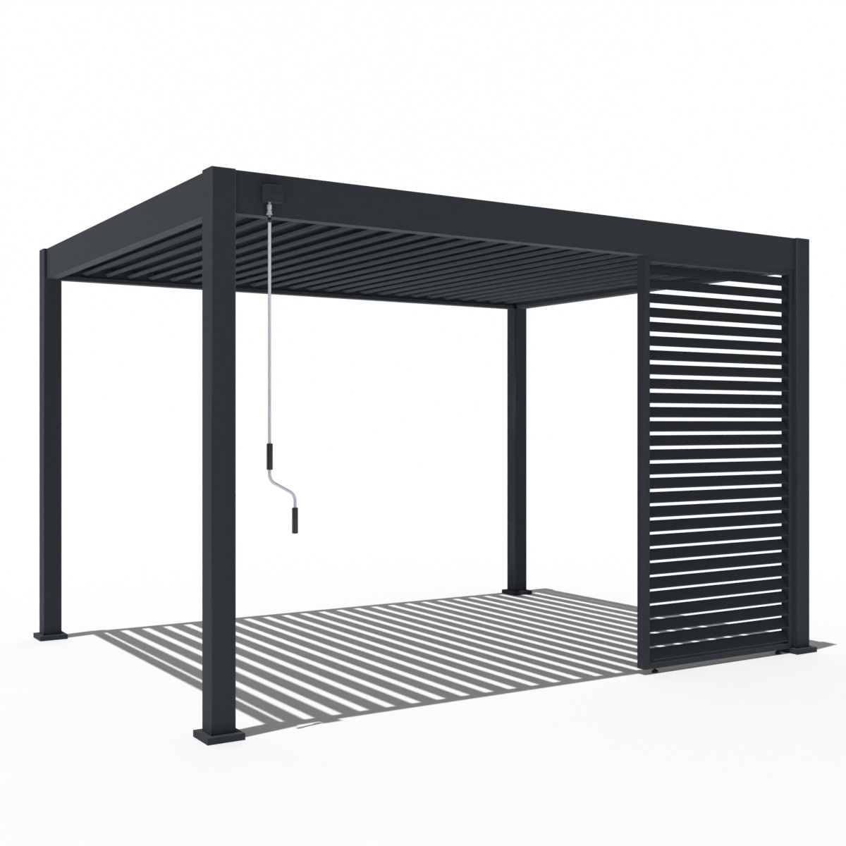 Orion shutterpaneel - Kantelbaar - Horizontaal - 93 cm - Voor 3 meter zijkant - Antraciet