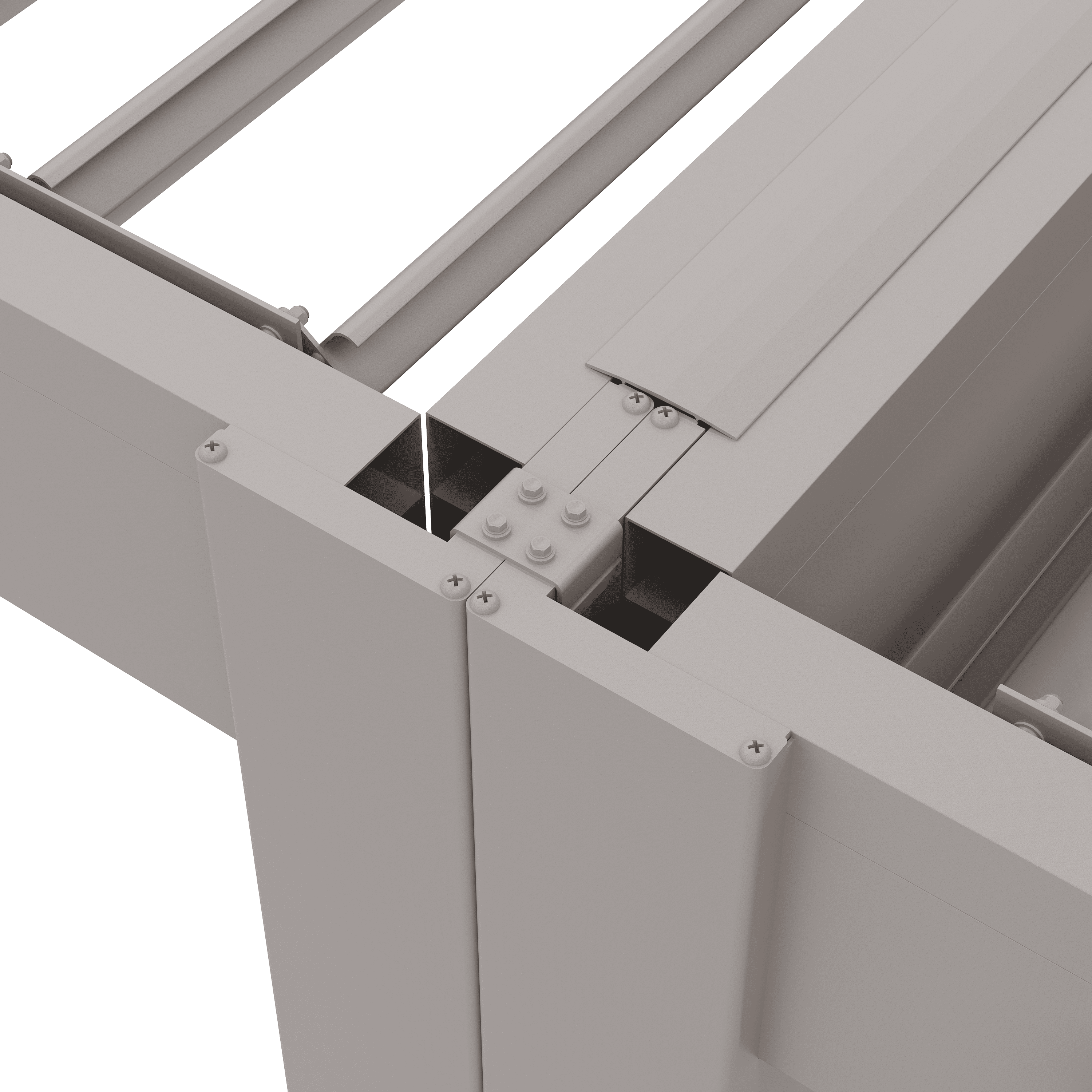 Orion verbindingsset - 300 cm -  Voor 3 meter zijkant - Kiezelgrijs