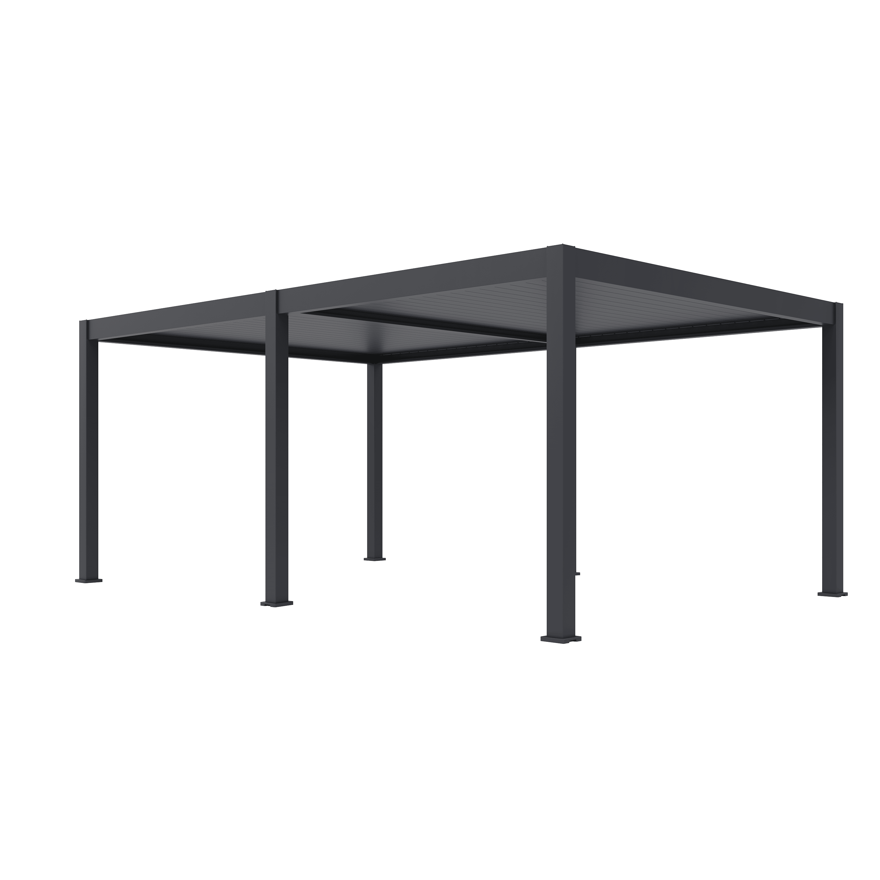 Orion Premium overkapping - E-LED - 400x600 cm - Antraciet - met elektrisch lamellendak en LED 