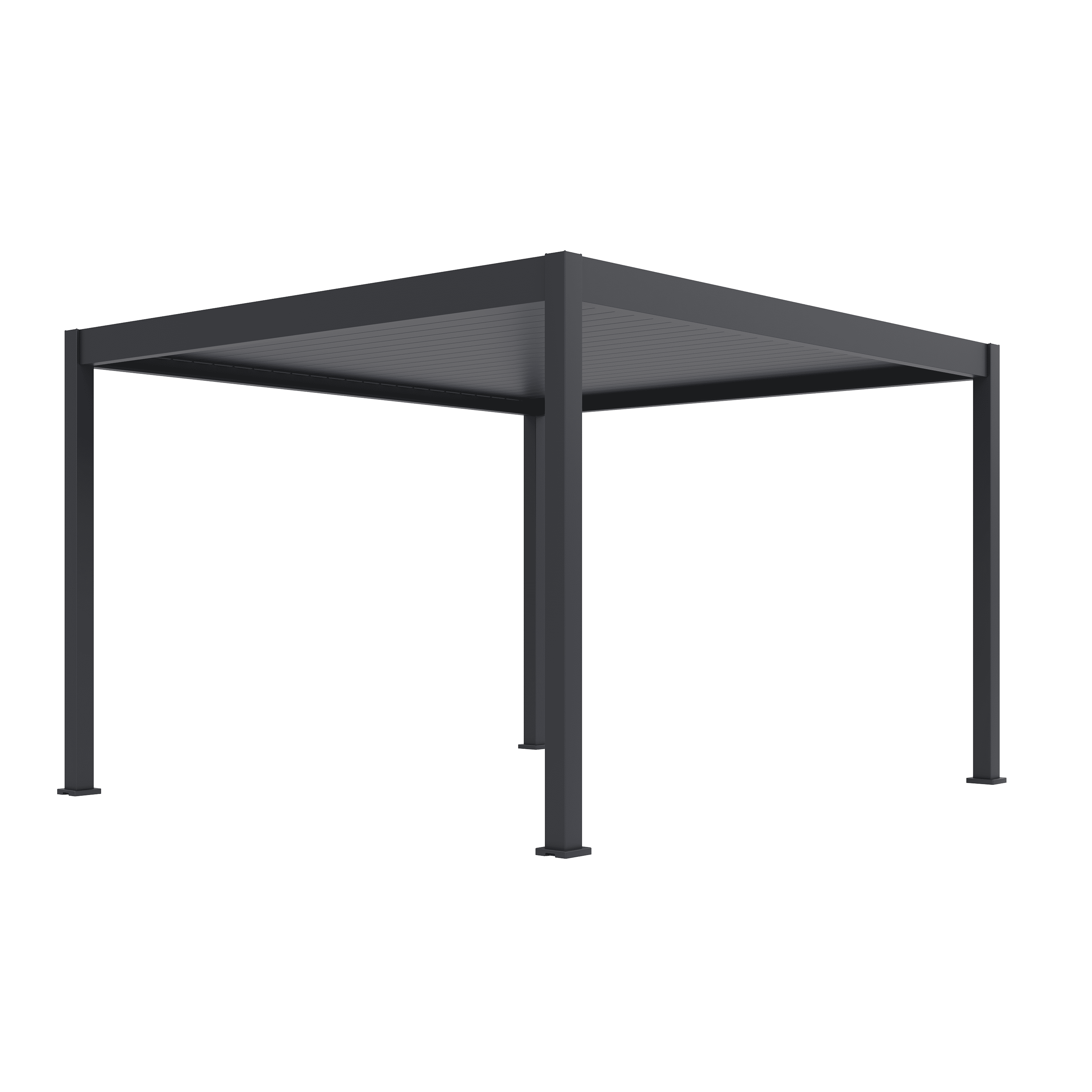 Orion Deluxe overkapping - E-LED - 360x400 cm - Antraciet - met elektrisch lamellendak en LED 