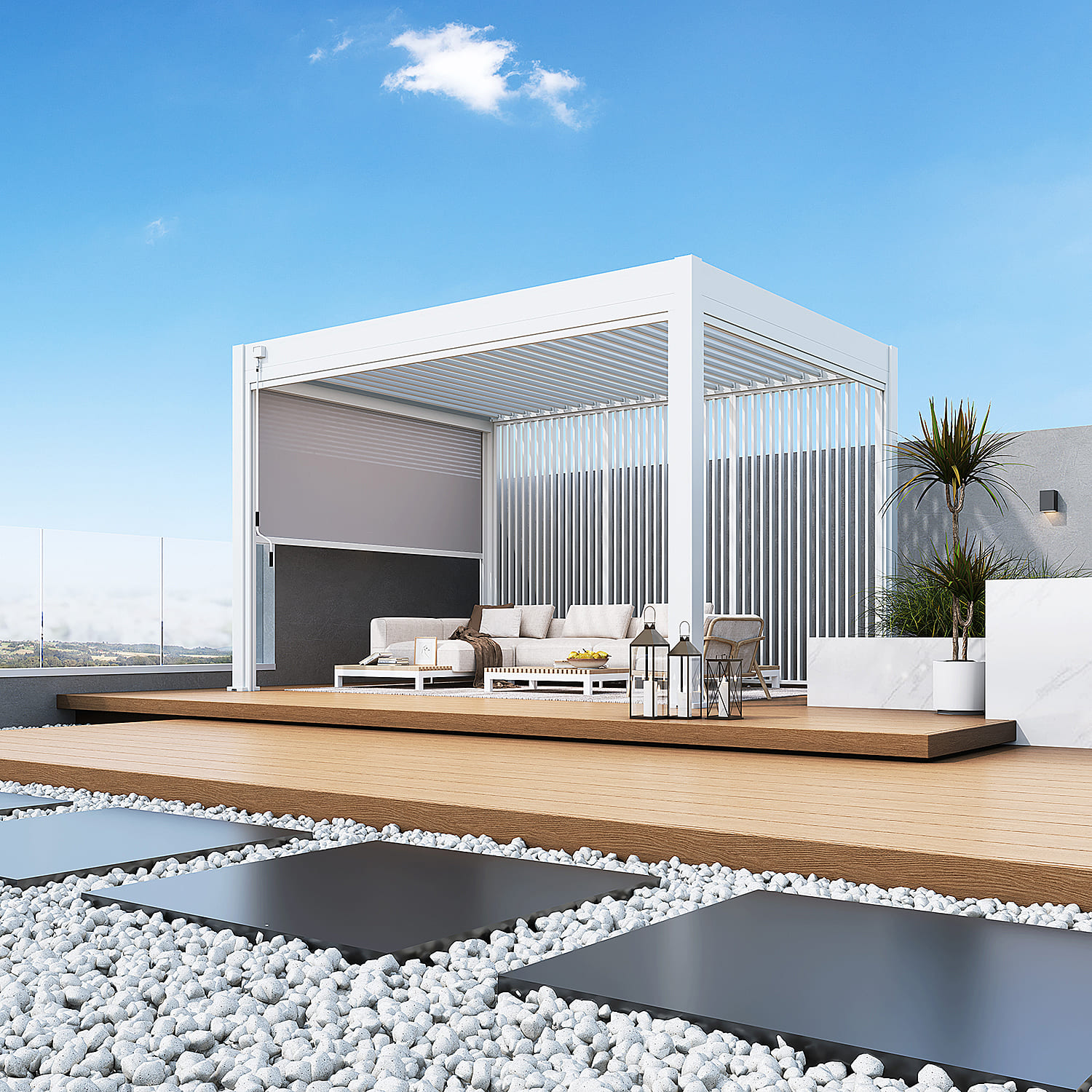 Orion Comfort overkapping - 300x400 cm - Wit