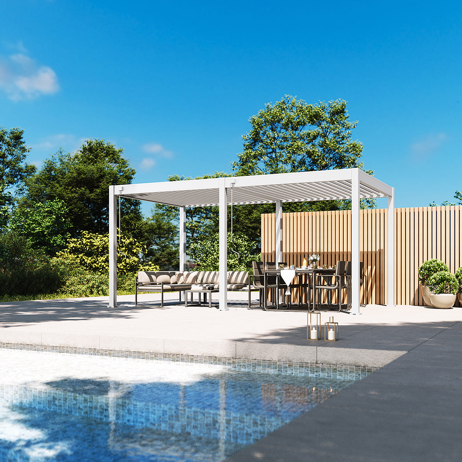 Orion Comfort overkapping - 300x530 cm - Wit