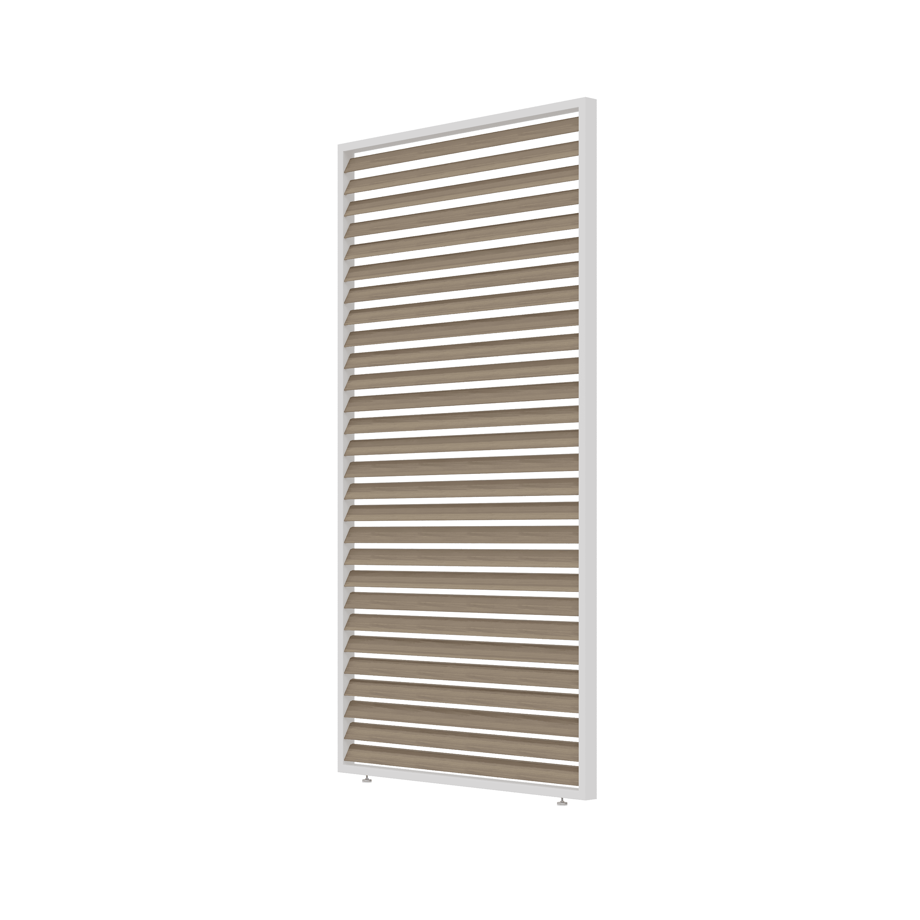 Orion shutterpaneel - Vast - Horizontaal - 123 cm - Voor 4 meter zijkant - Wit/wood