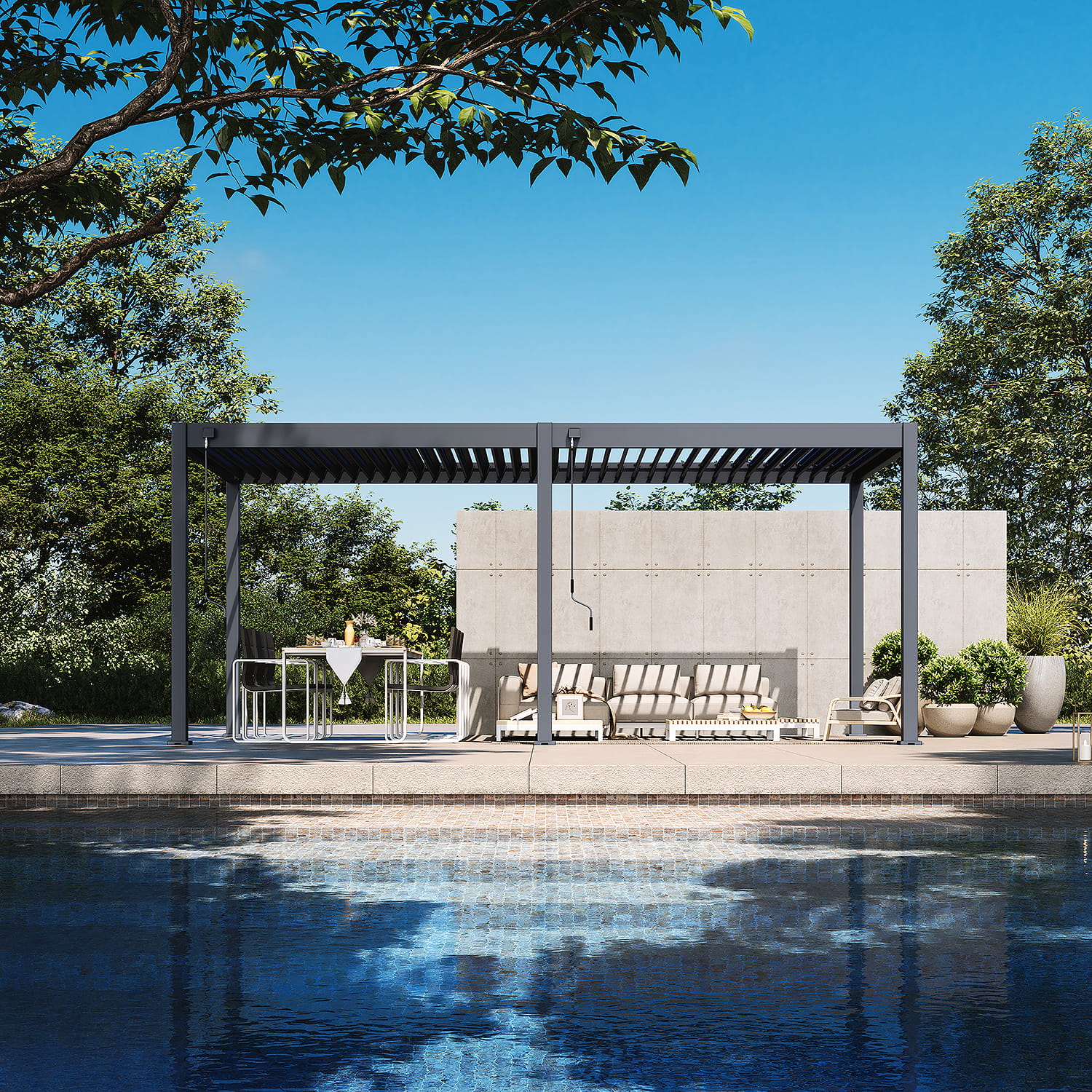 Orion Comfort overkapping - 300x600 cm - Antraciet