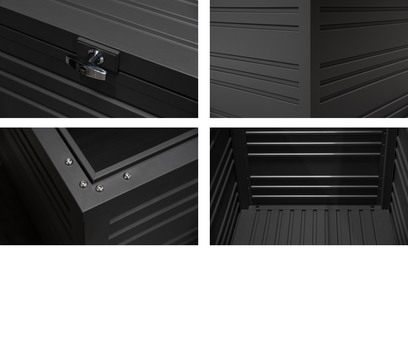 Orion Sit & Store - Aluminium opbergbox - 590L - Antraciet