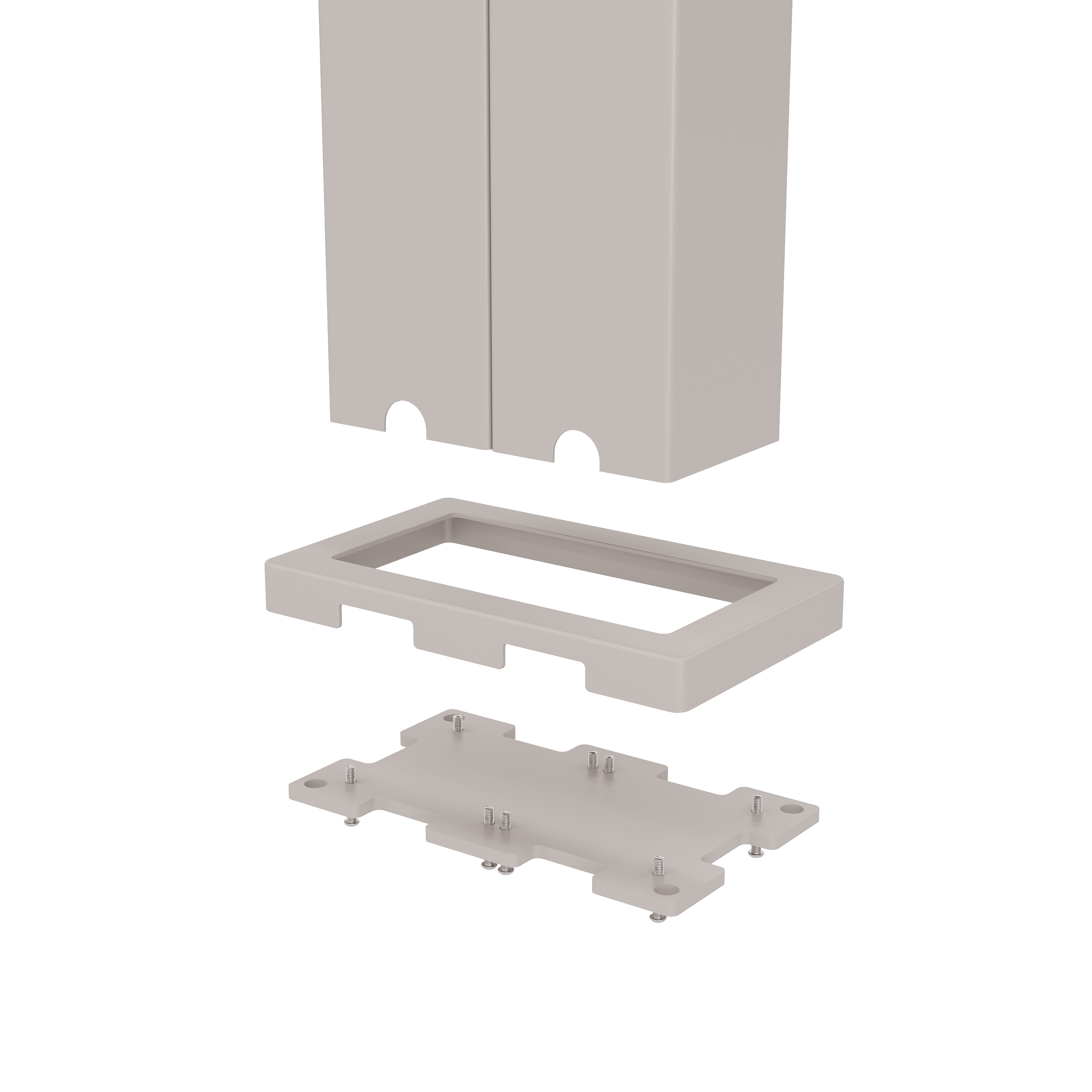 Orion verbindingsset - 300 cm -  Voor 3 meter zijkant - Kiezelgrijs