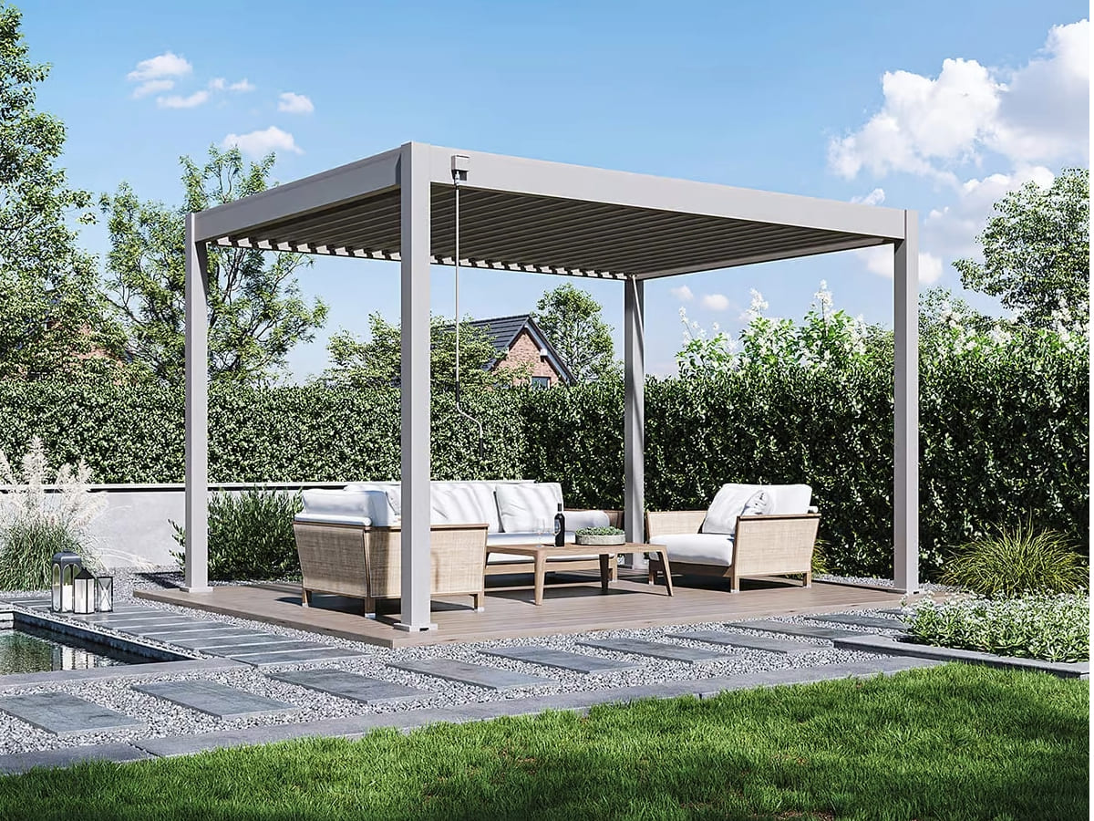 Orion Comfort overkapping - 300x400 cm - Kiezelgrijs