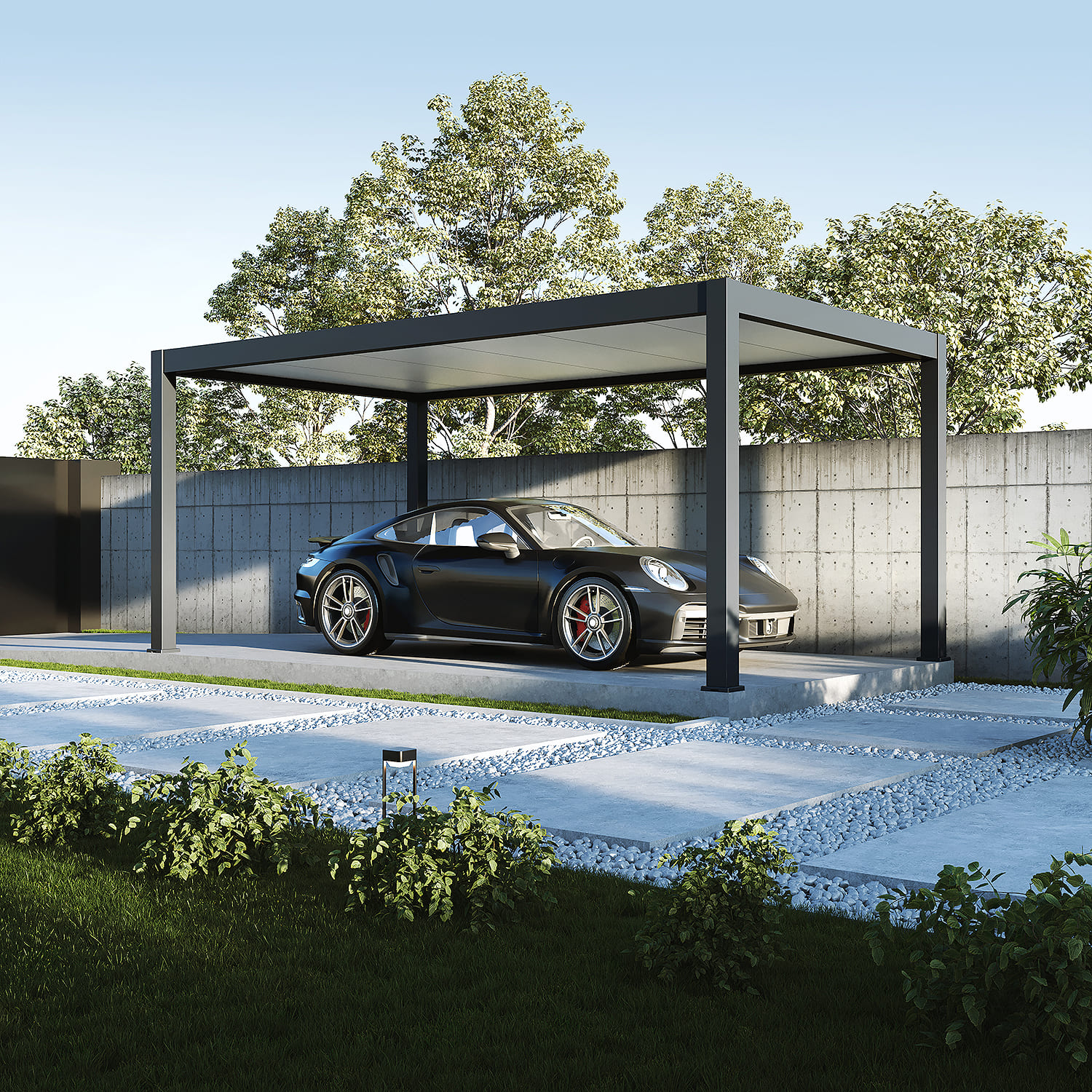 Orion Carport - 300x530 cm - Antraciet 