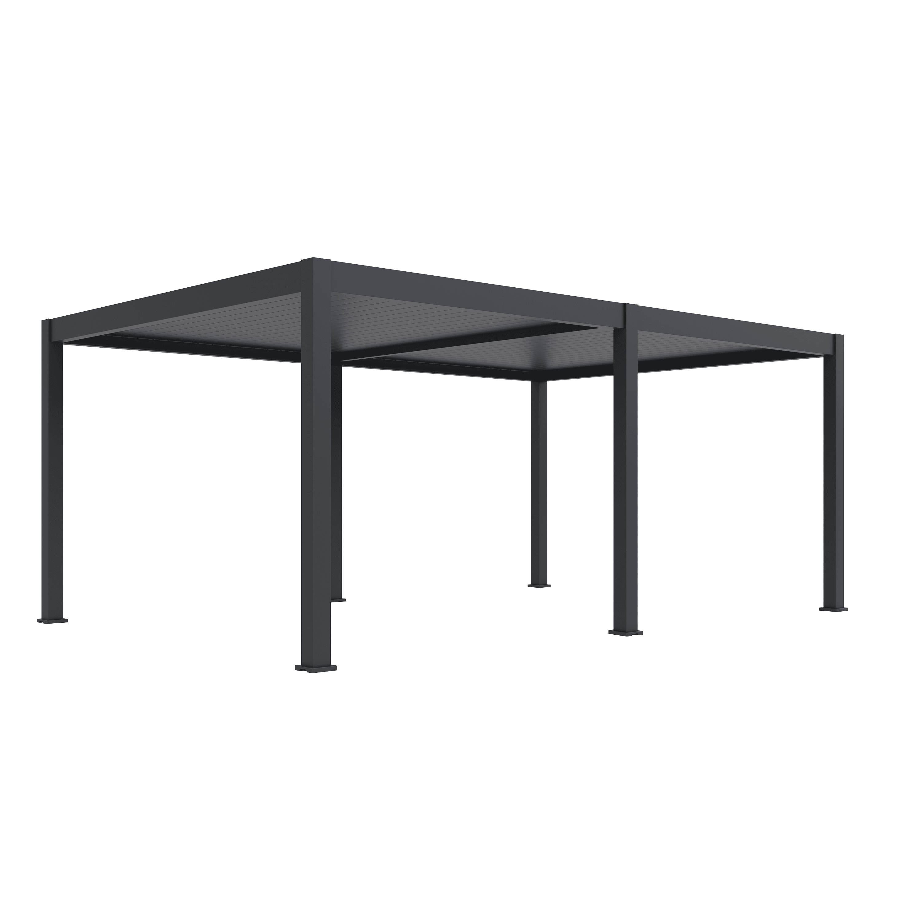 Orion Premium overkapping - E-LED - 400x600 cm - Antraciet - met elektrisch lamellendak en LED 