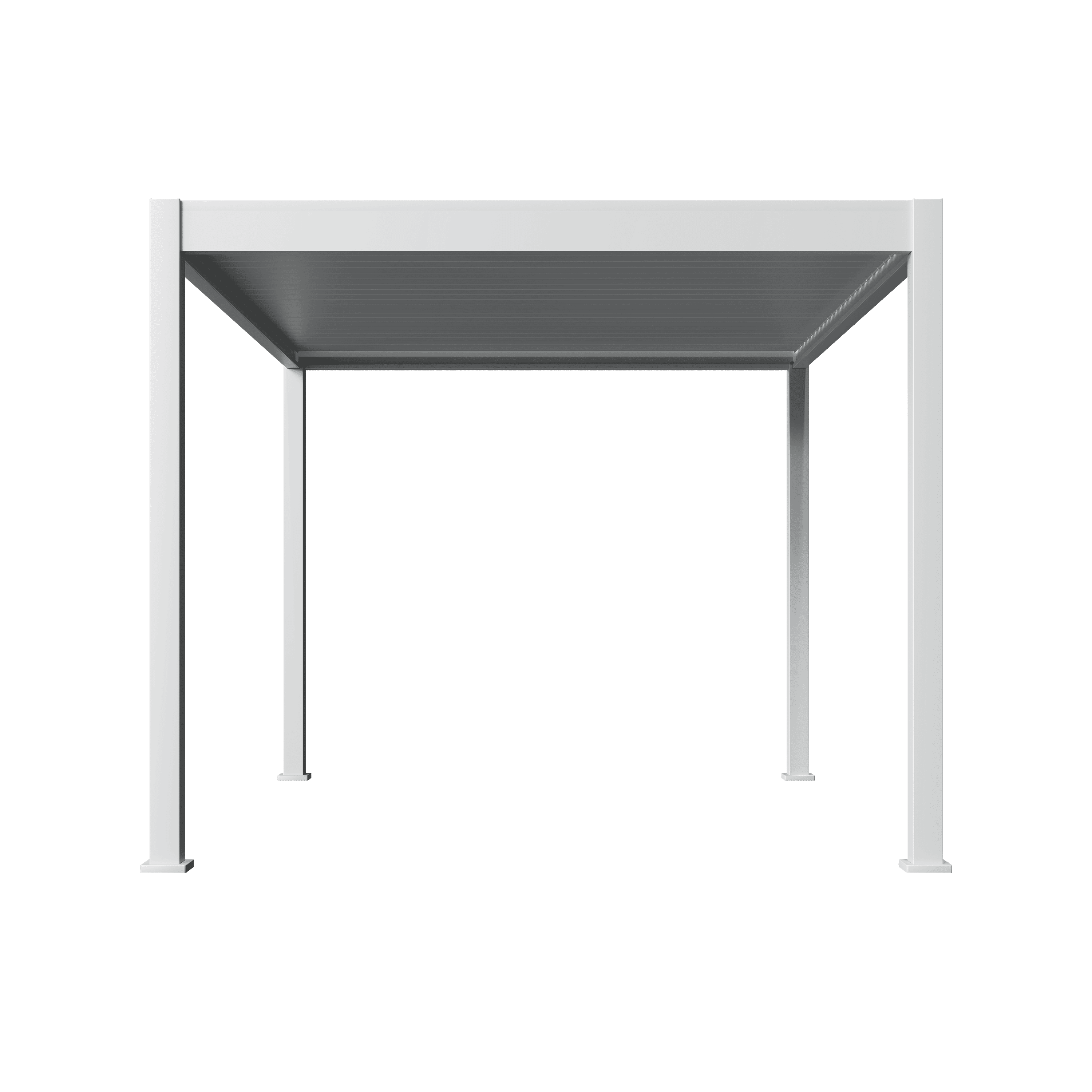 Orion Deluxe overkapping - E-LED - 300x400 cm - Wit - met elektrisch lamellendak en LED 