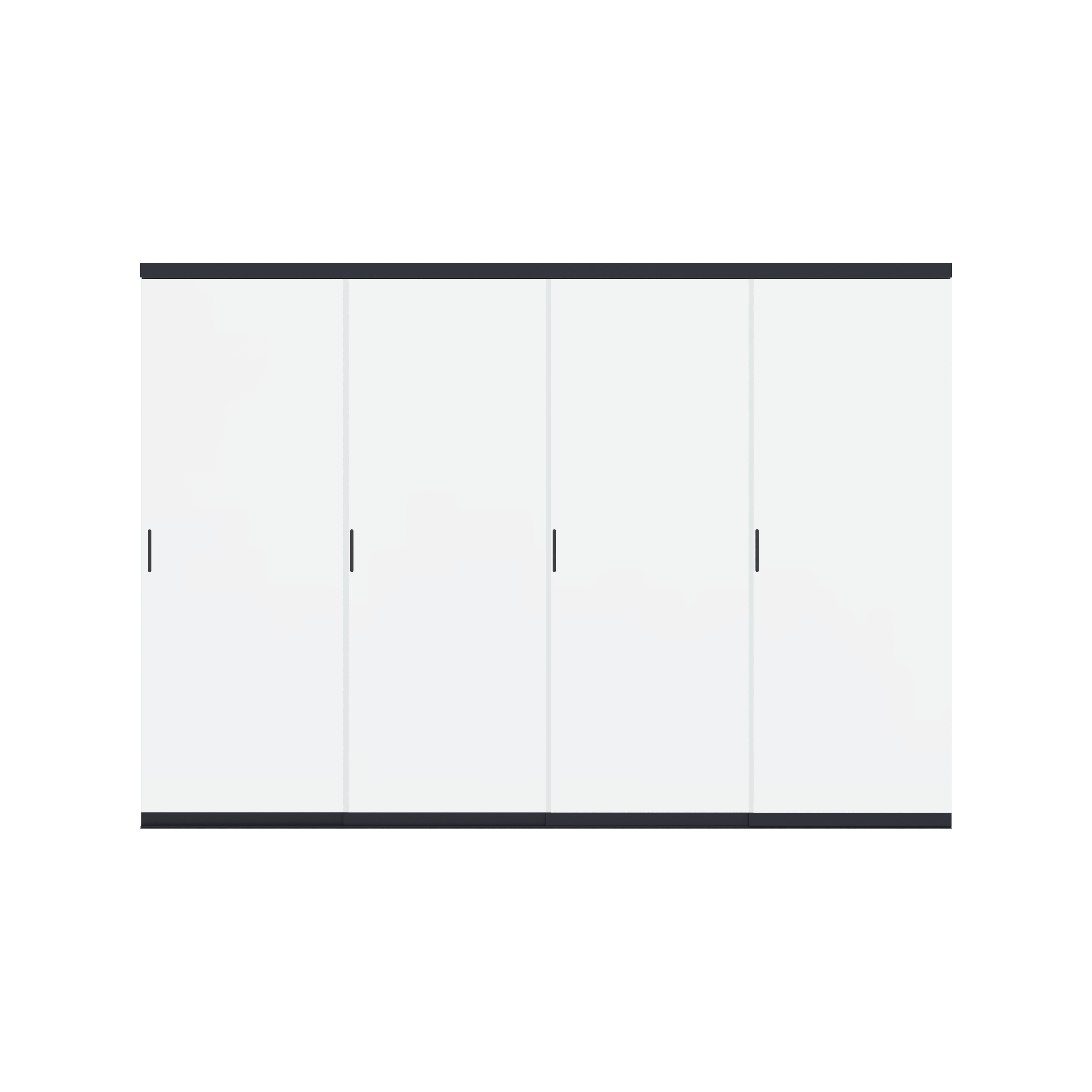 Orion glaswand - Verschuifbaar - 360x236 cm - Voor 3,6 meter zijkant - Antraciet