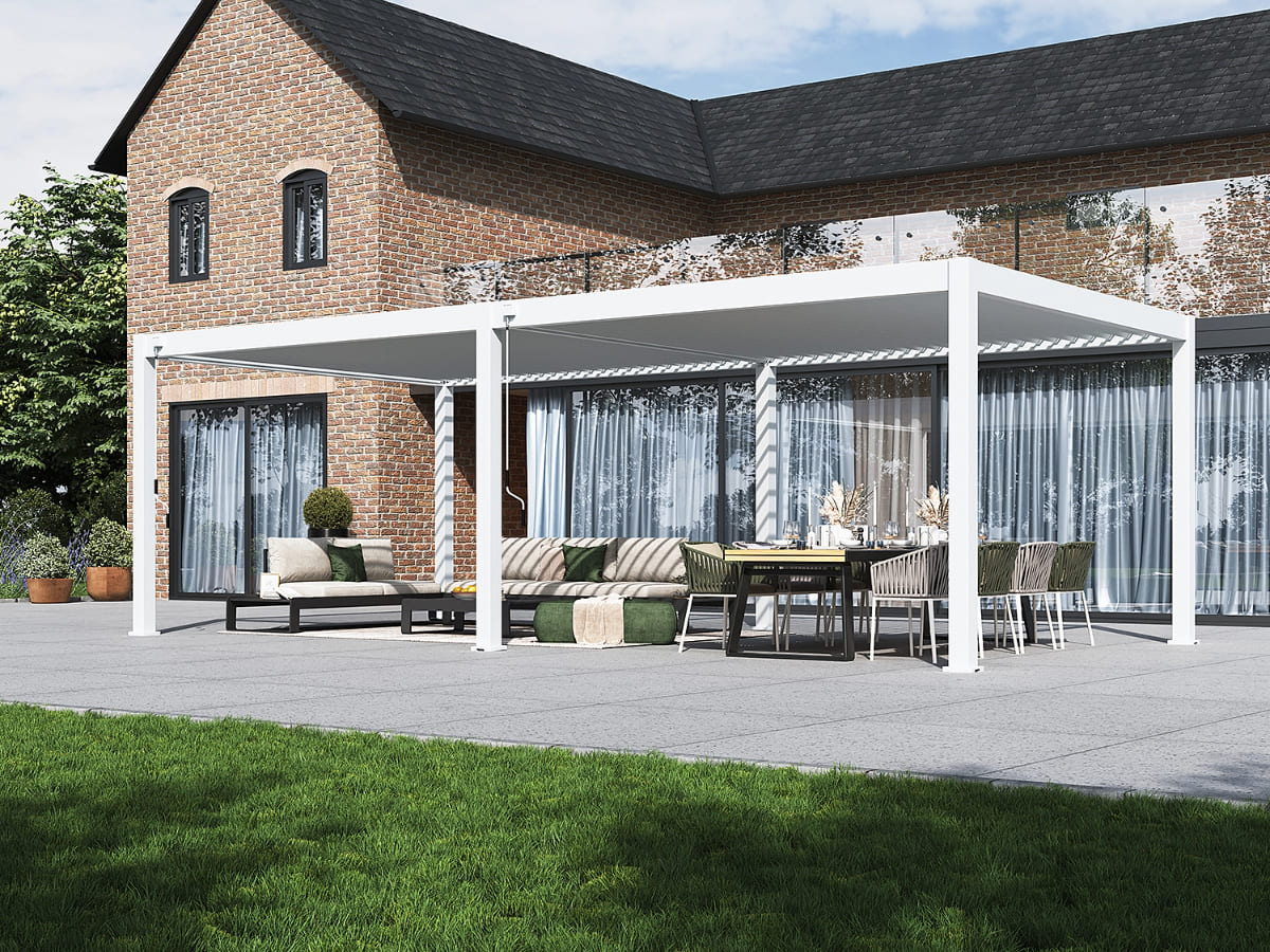 Orion Premium overkapping - 400x800 cm - Wit