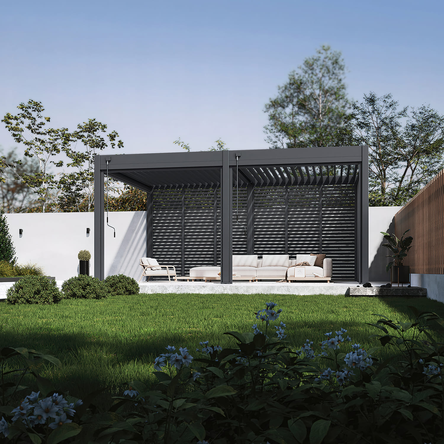 Orion shutterpaneel - Kantelbaar - Horizontaal - 93 cm - Voor 3 meter zijkant - Antraciet