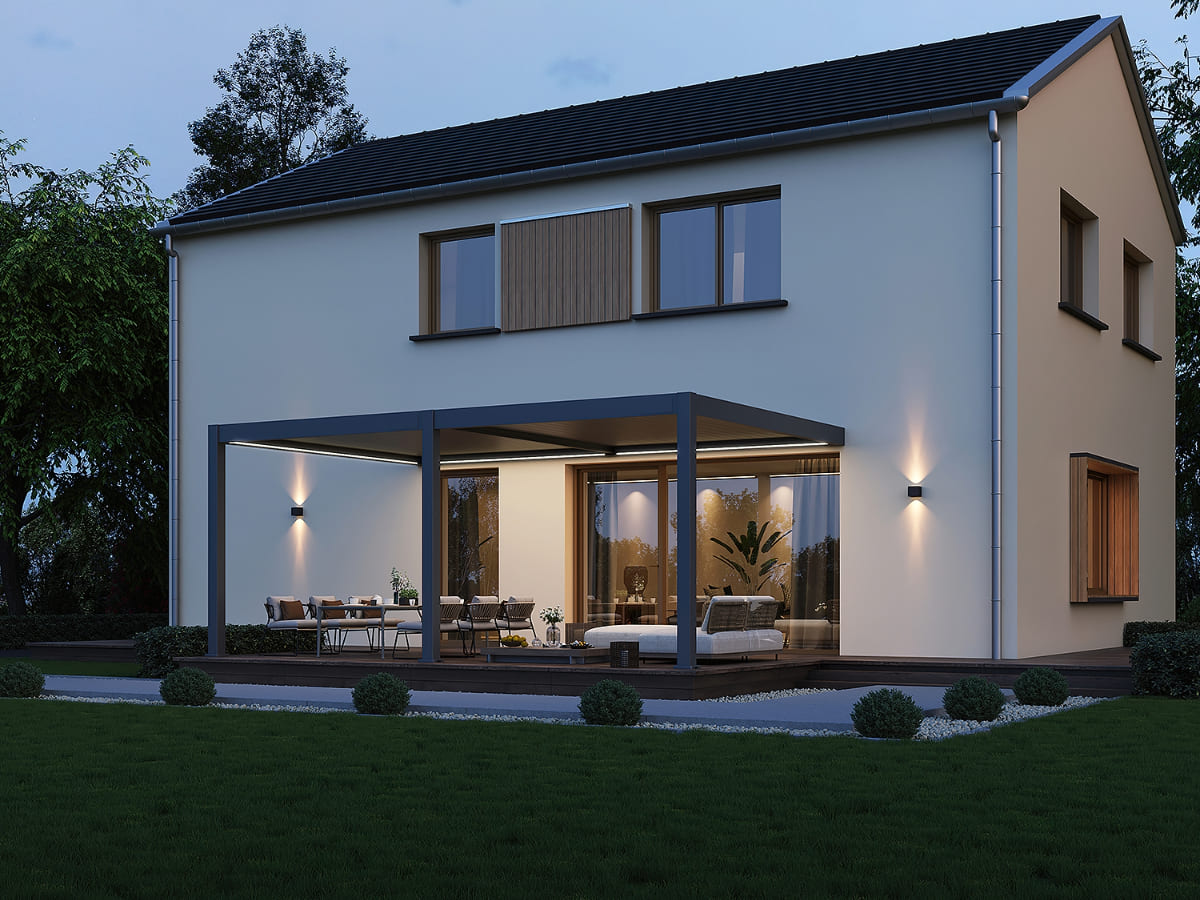 Orion Premium overkapping - E-LED - Muurbevestiging - 400x600 cm - Antraciet