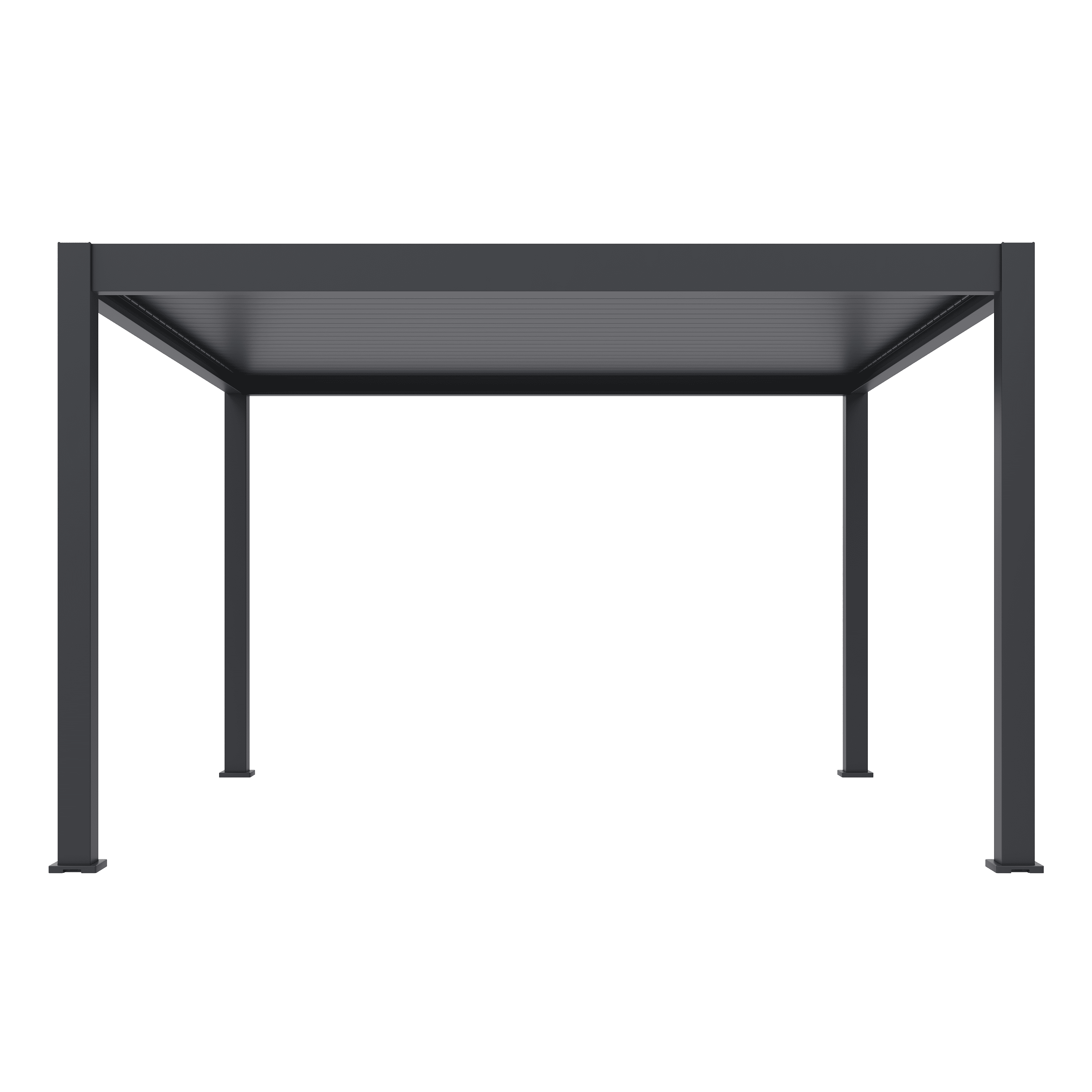 Orion Premium overkapping - E-LED - 400x400 cm - Antraciet - met elektrisch lamellendak en LED