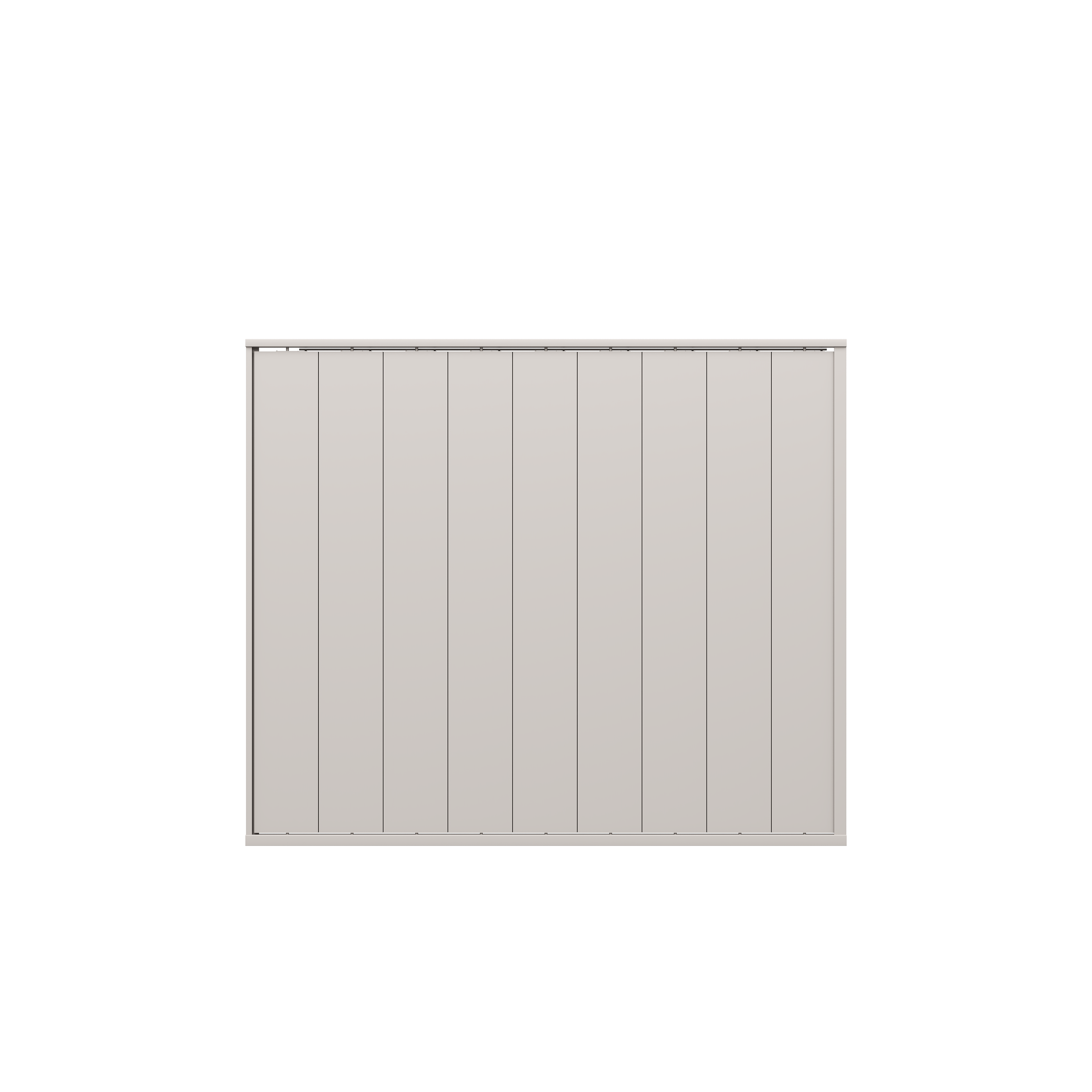 Orion shutterwand - Kantelbaar - Verticaal - Voor 3 meter zijkant - Kiezelgrijs