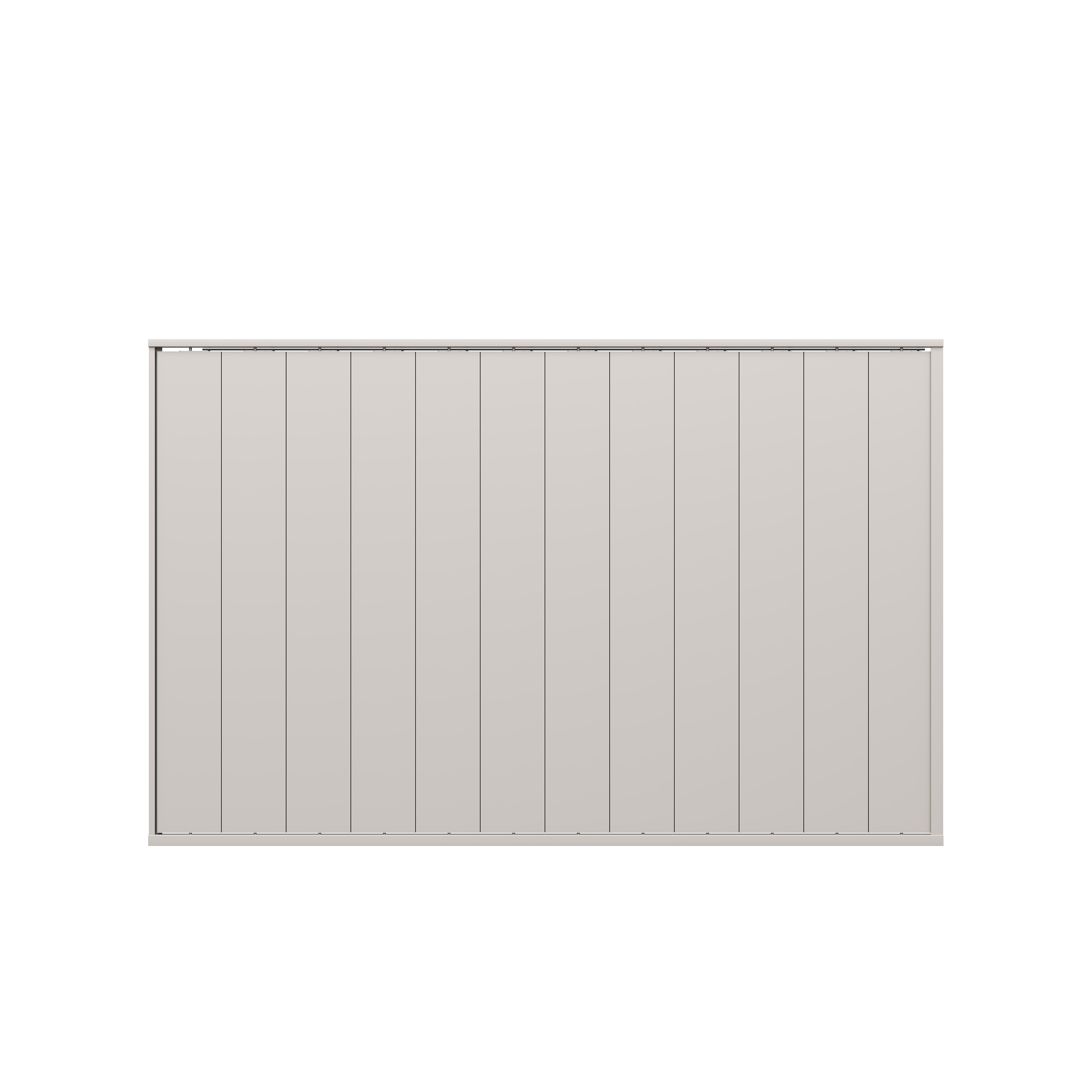 Orion shutterwand - Kantelbaar - Verticaal - Voor 3,6 meter zijkant - Kiezelgrijs