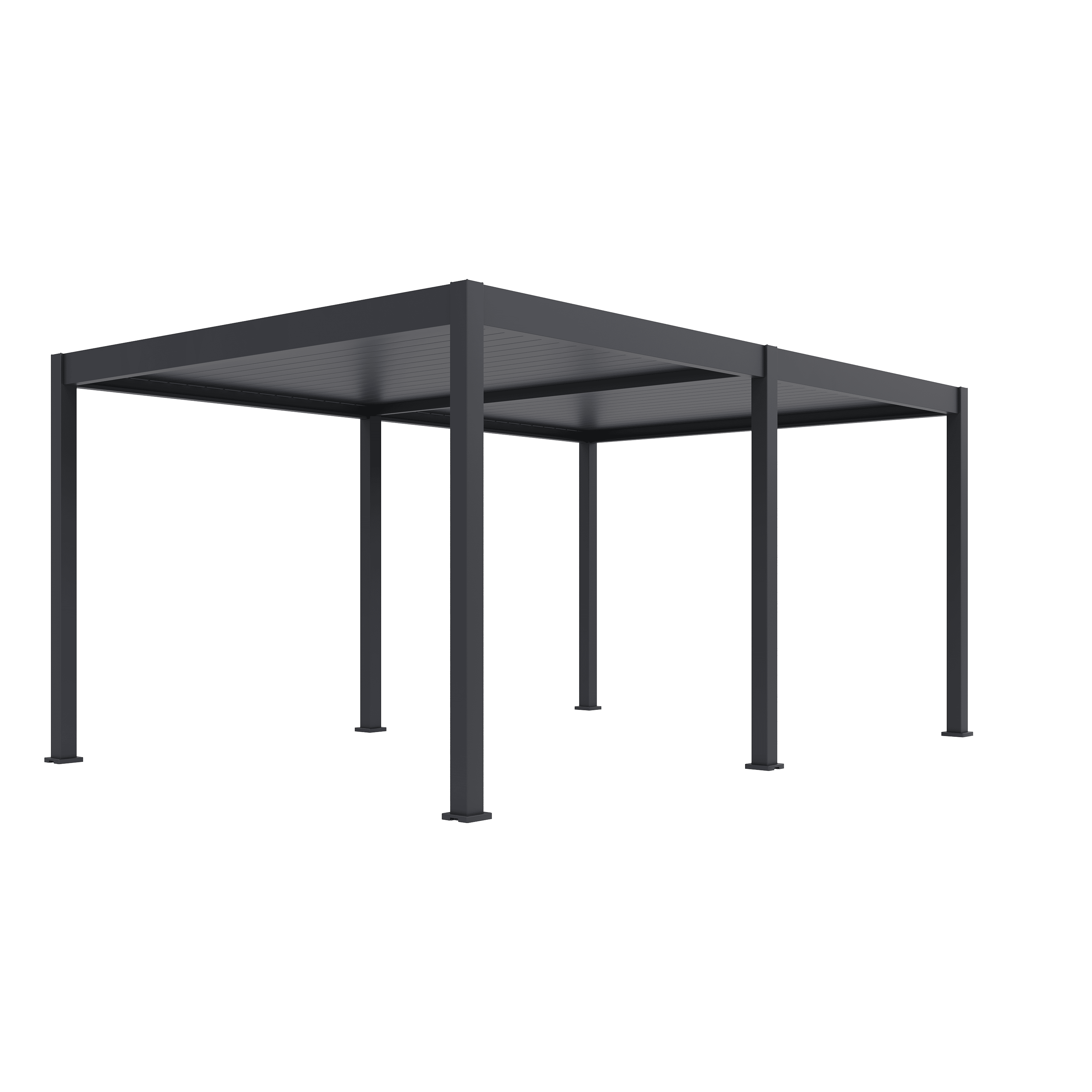 Orion Deluxe overkapping - E-LED - 360x530 cm - Antraciet - met elektrisch lamellendak en LED 