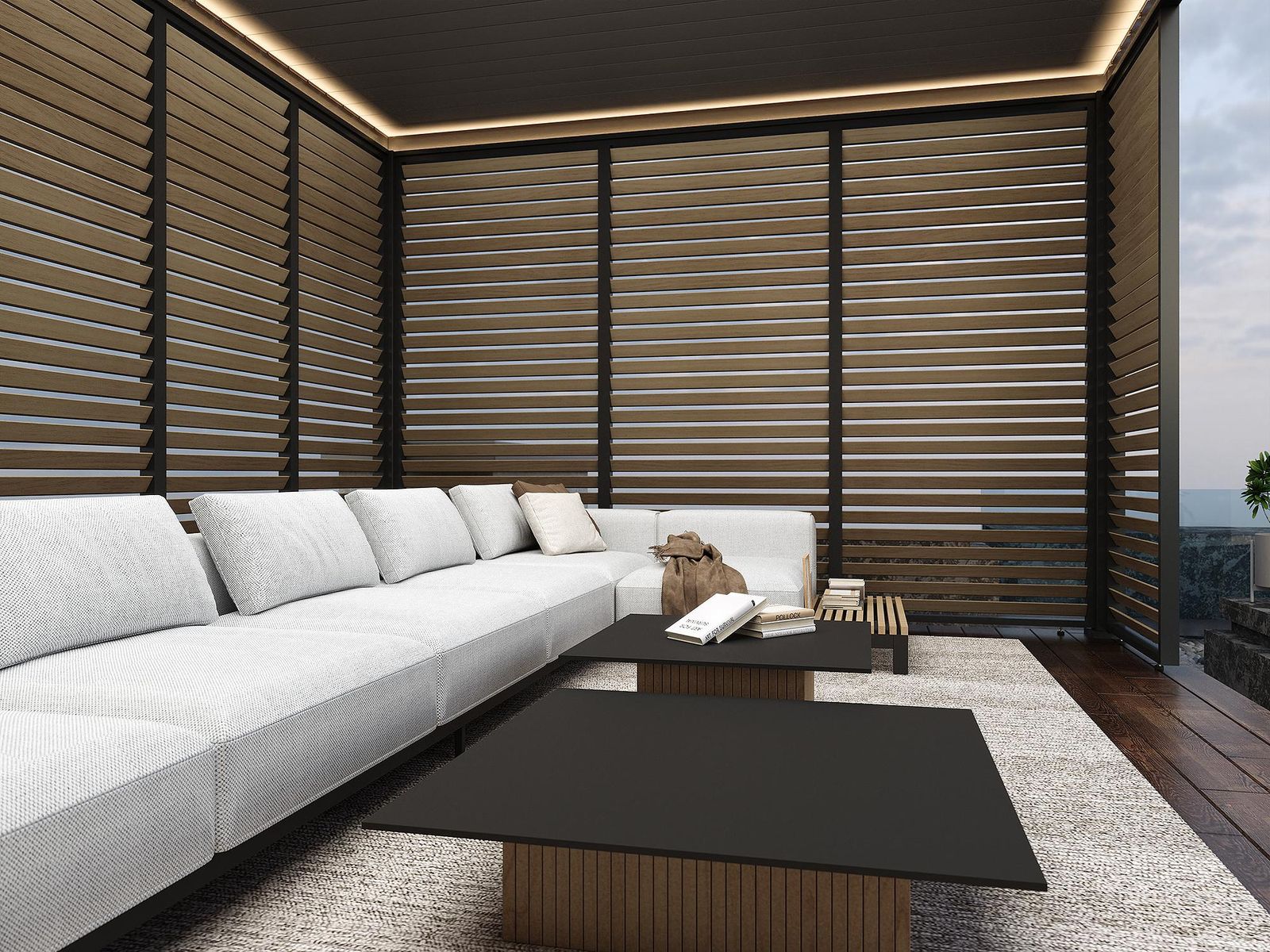 Orion shutterpaneel - Kantelbaar - Horizontaal - 93 cm - Voor 3 meter zijkant - Antraciet