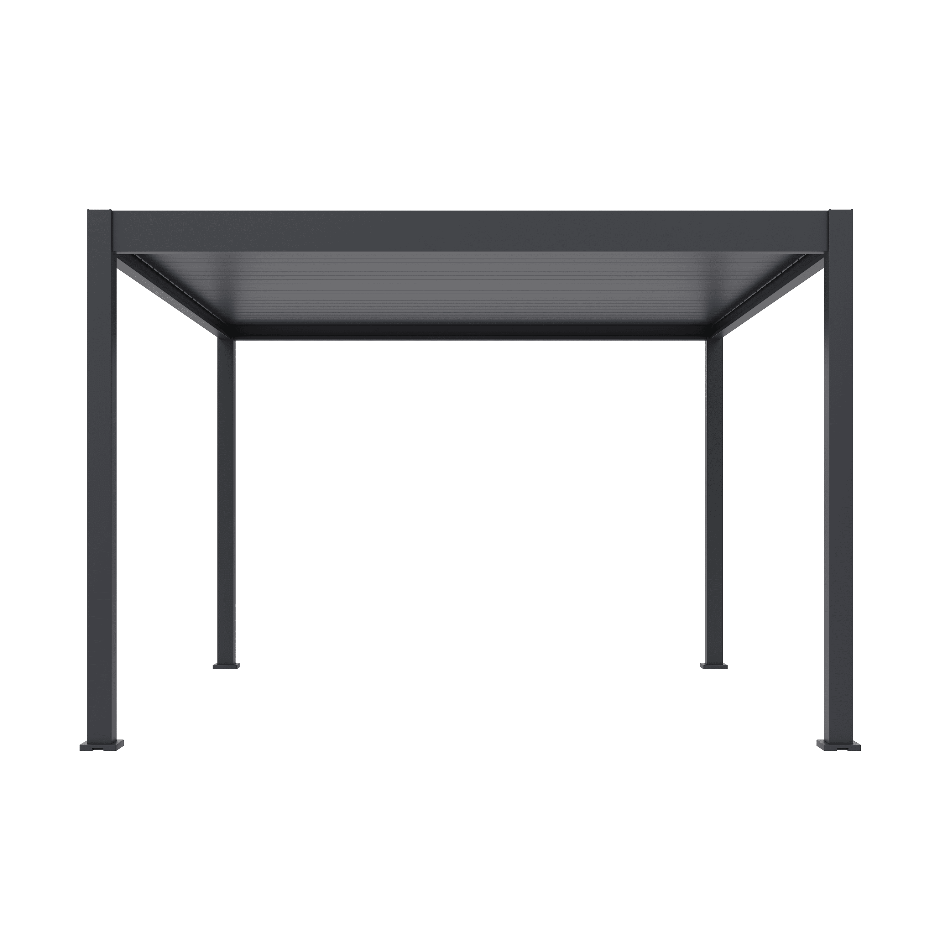 Orion Deluxe overkapping - E-LED - 360x400 cm - Antraciet - met elektrisch lamellendak en LED 