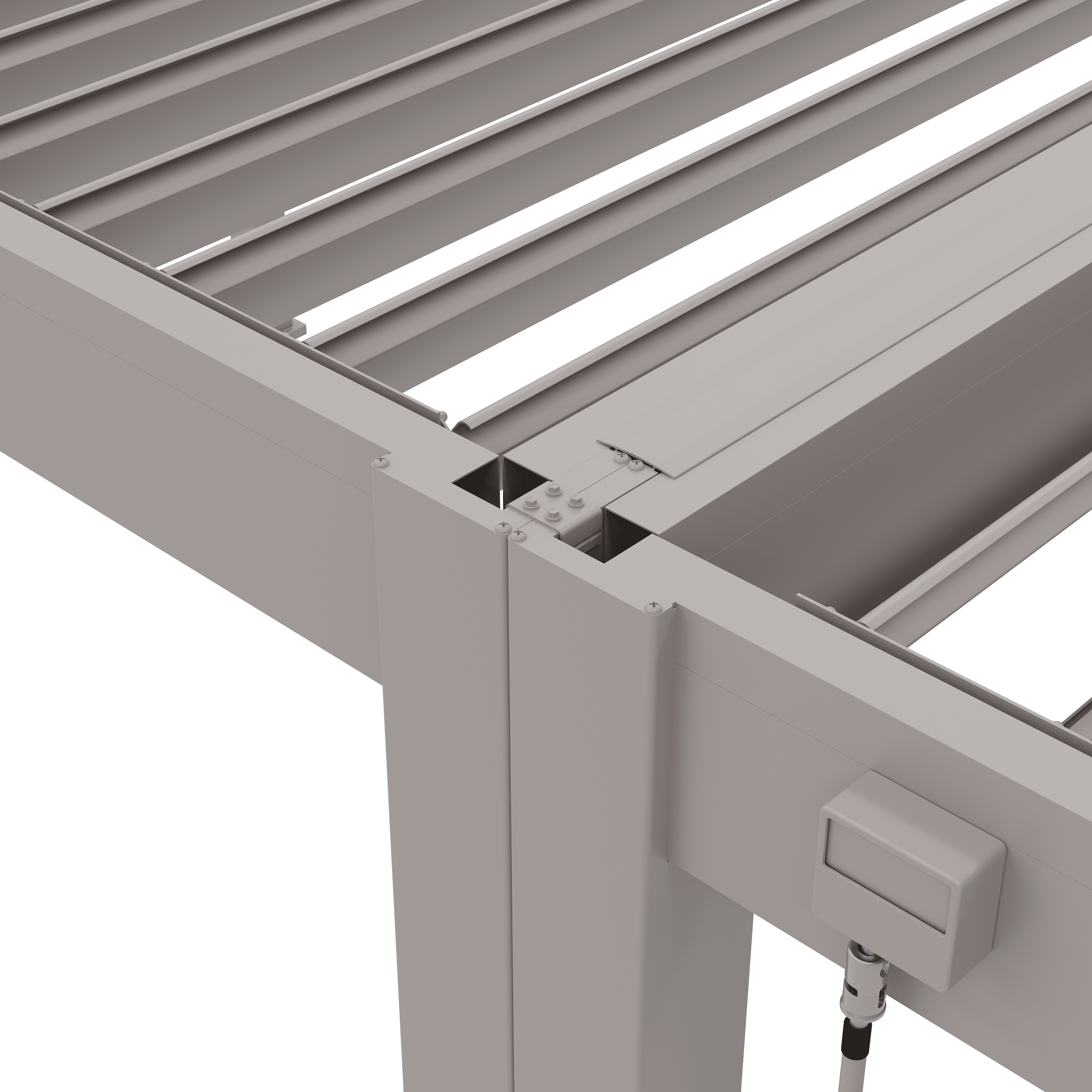 Orion verbindingsset - 300 cm -  Voor 3 meter zijkant - Kiezelgrijs