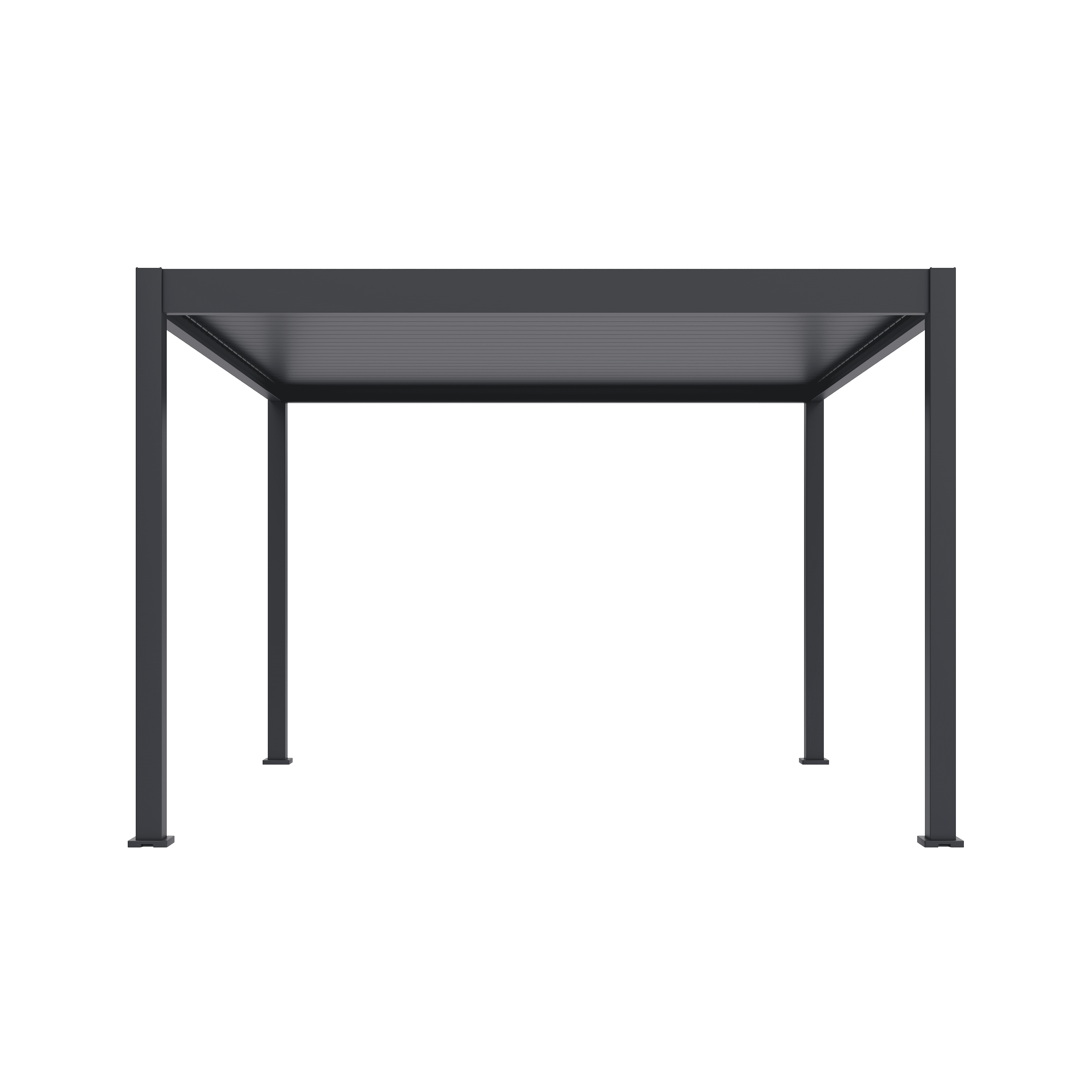 Orion Deluxe overkapping - E-LED - 360x400 cm - Antraciet - met elektrisch lamellendak en LED 