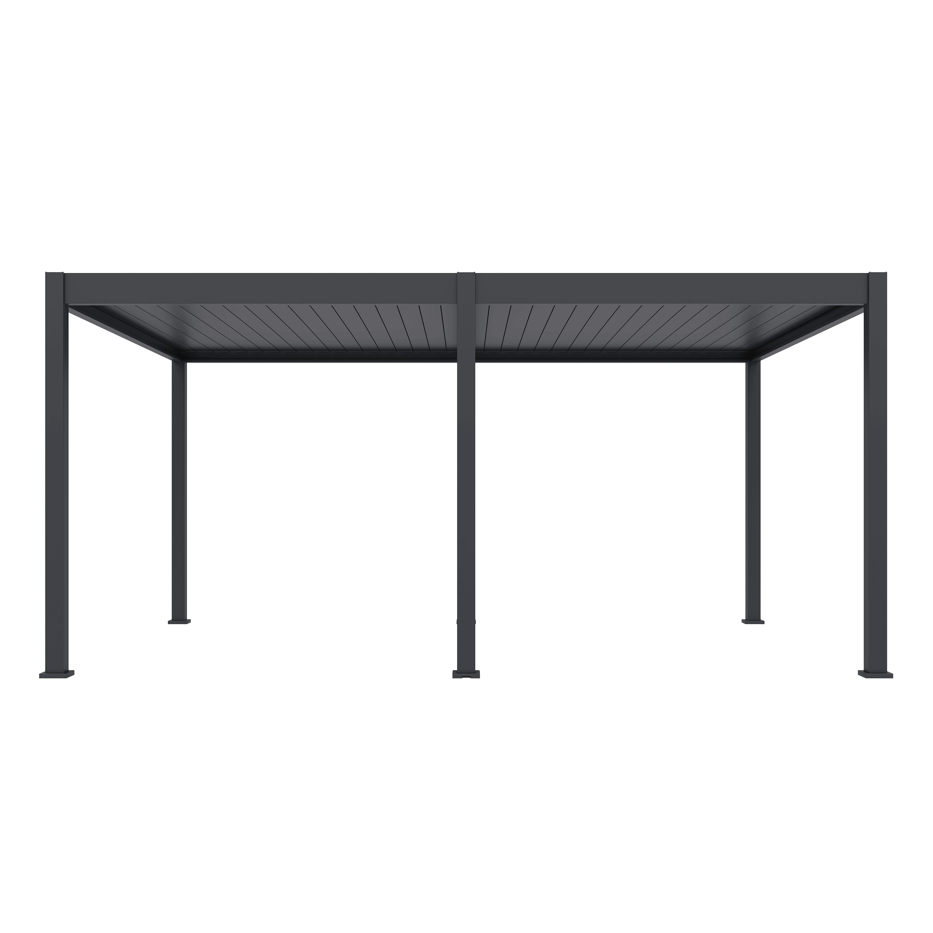 Orion Deluxe overkapping - E-LED - 360x530 cm - Antraciet - met elektrisch lamellendak en LED 