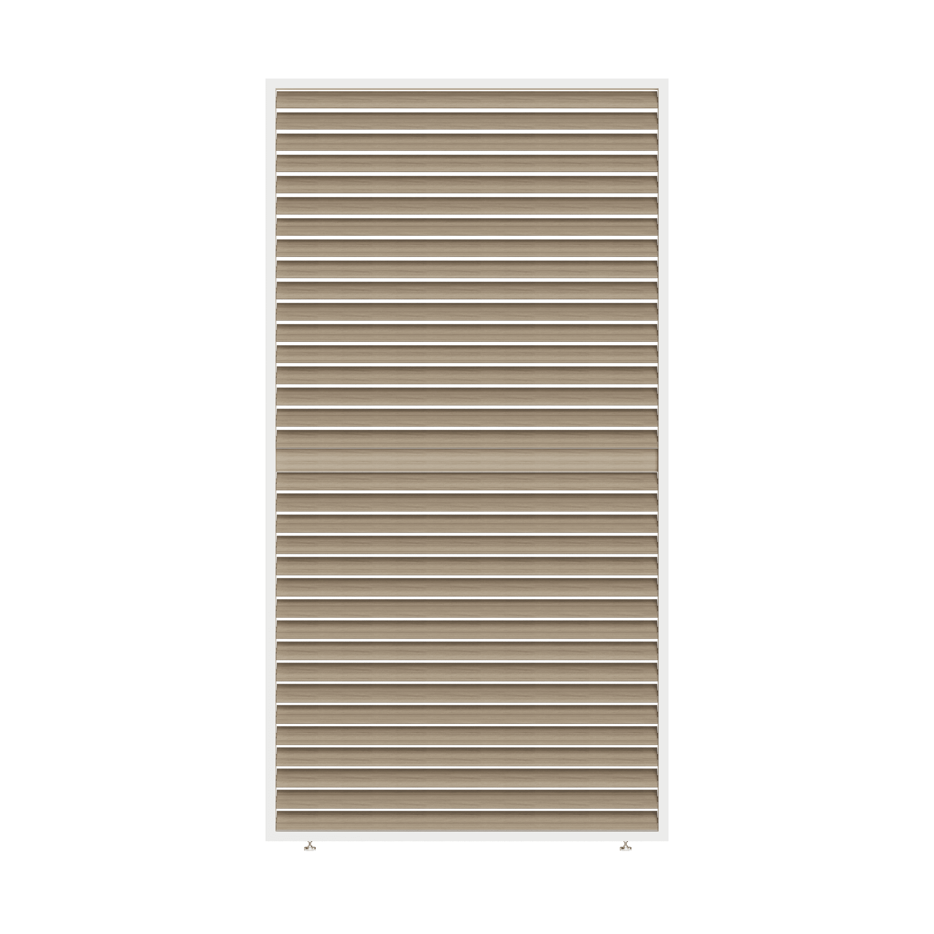 Orion shutterpaneel - Kantelbaar  - Horizontaal - 123 cm - Voor 4 meter zijkant - Wit/Wood