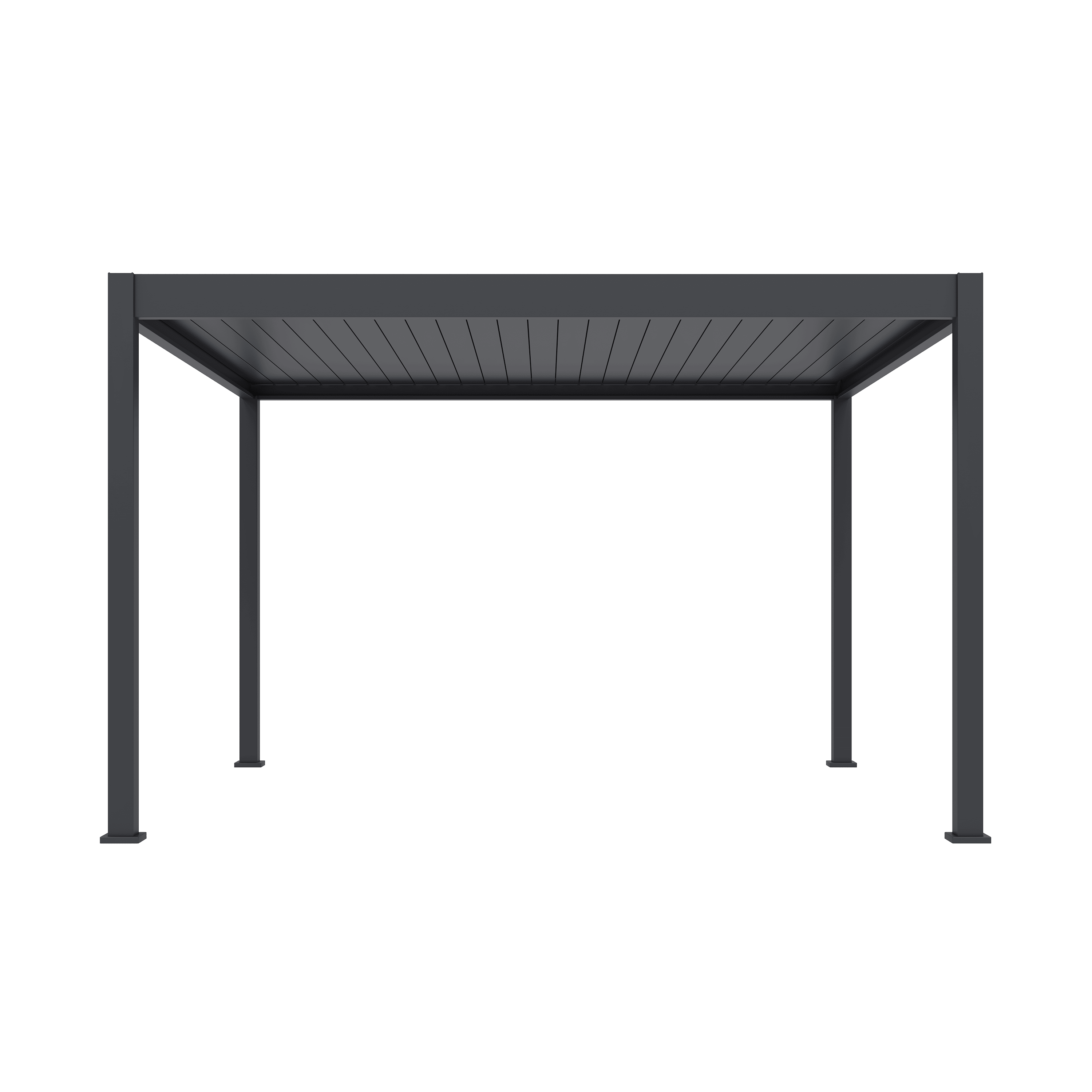 Orion Deluxe overkapping - E-LED - 360x400 cm - Antraciet - met elektrisch lamellendak en LED 