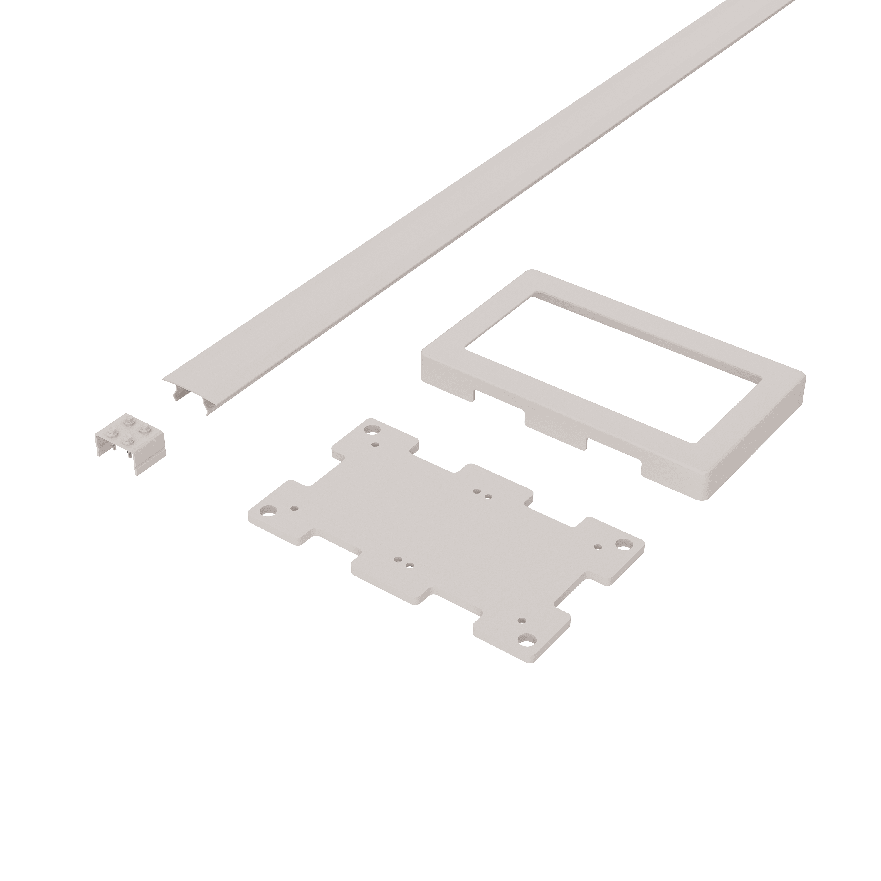 Orion verbindingsset - 300 cm -  Voor 3 meter zijkant - Kiezelgrijs