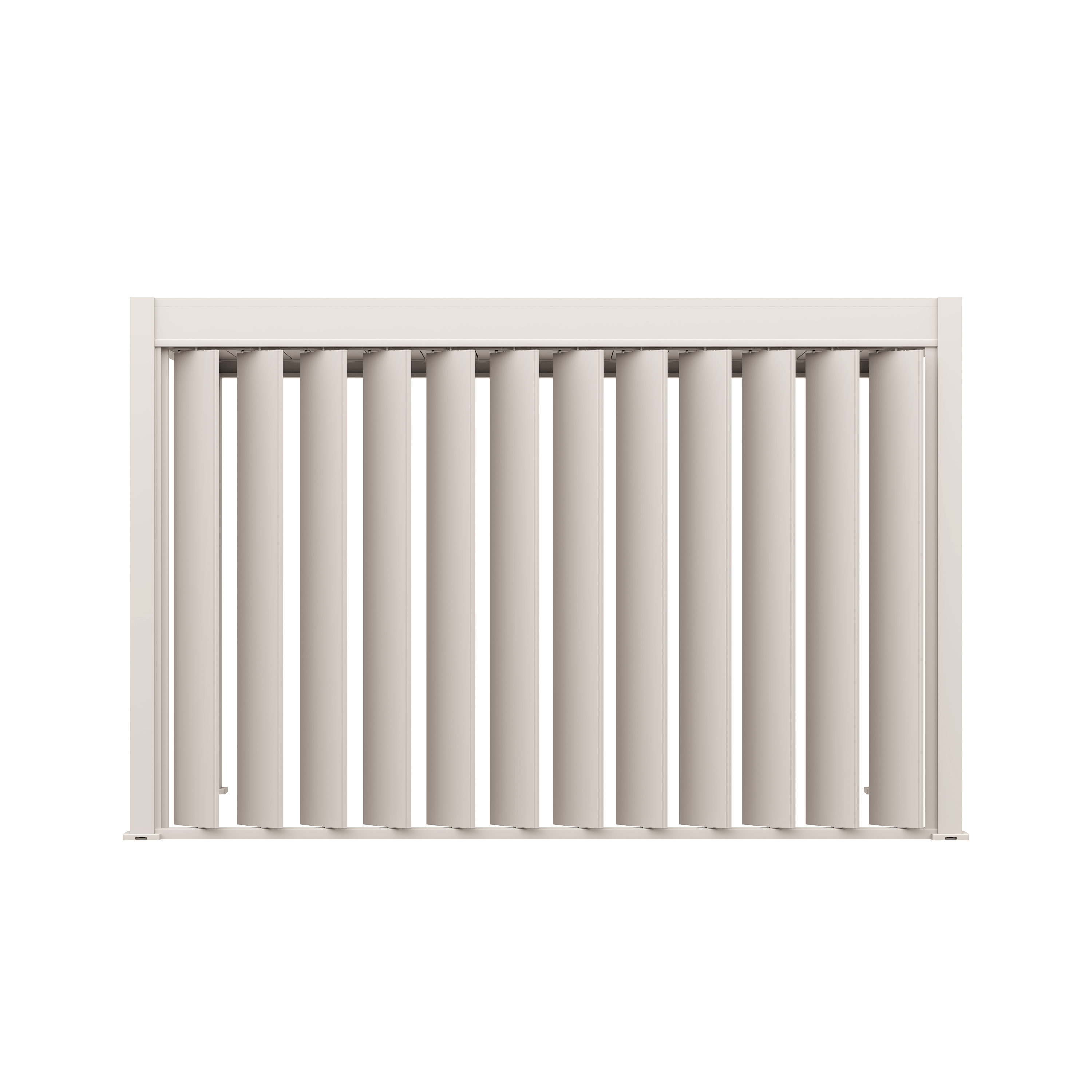 Orion shutterwand - Kantelbaar - Verticaal - Voor 3,6 meter zijkant - Kiezelgrijs